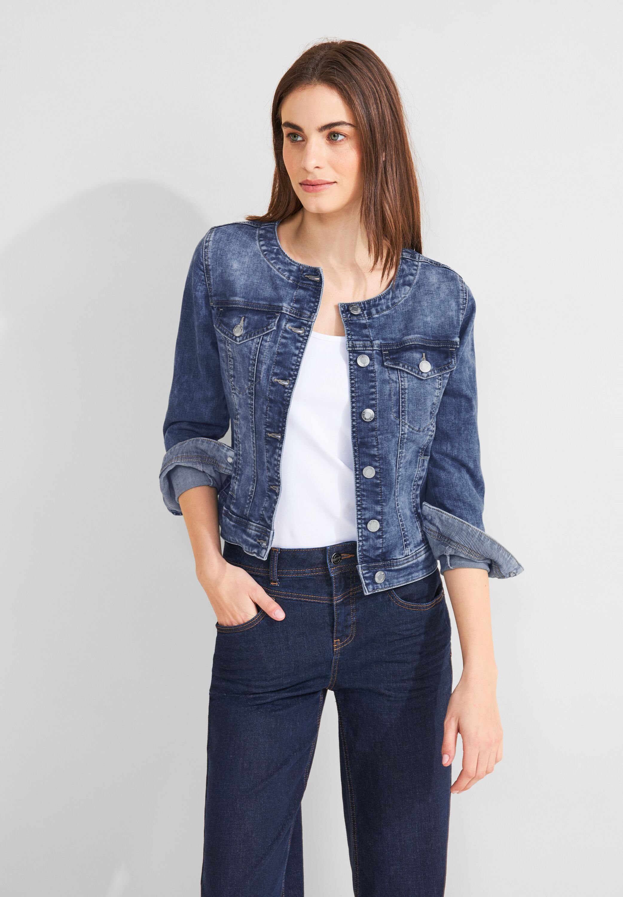 STREET ONE Jeansjacke mit Knopfleiste