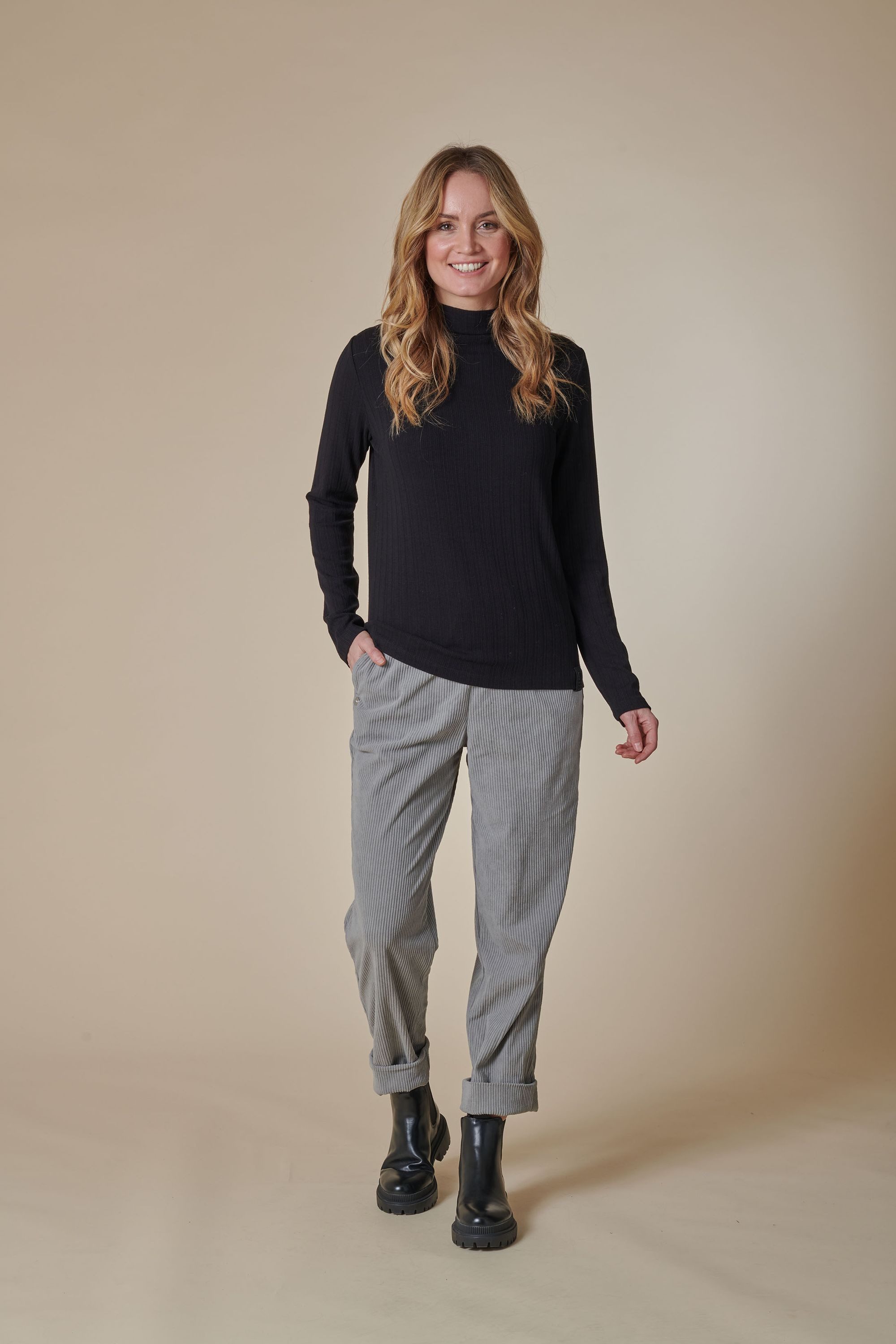 Zhrill Stoffhose Cordhose ZHPIA CORD Grau günstig online kaufen