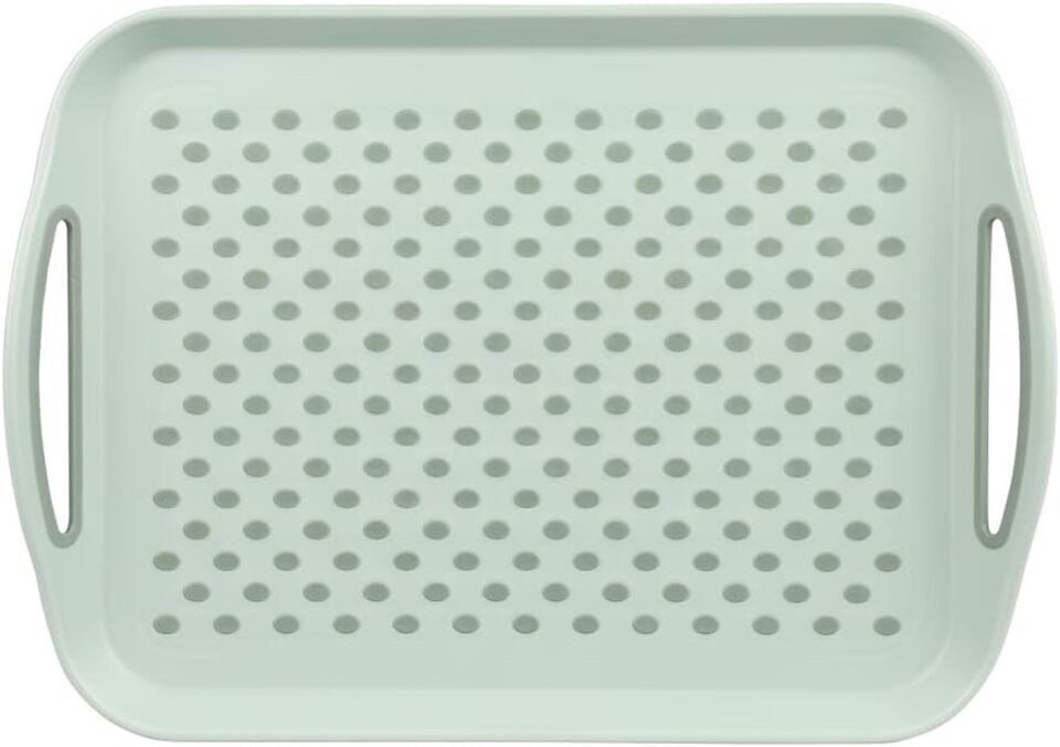 KESPER® Servierplatte Serviertablett rutschfest, Maße: 41,5 x 29 x 4,5 cm, Farbe: Grün, (1-tlg)