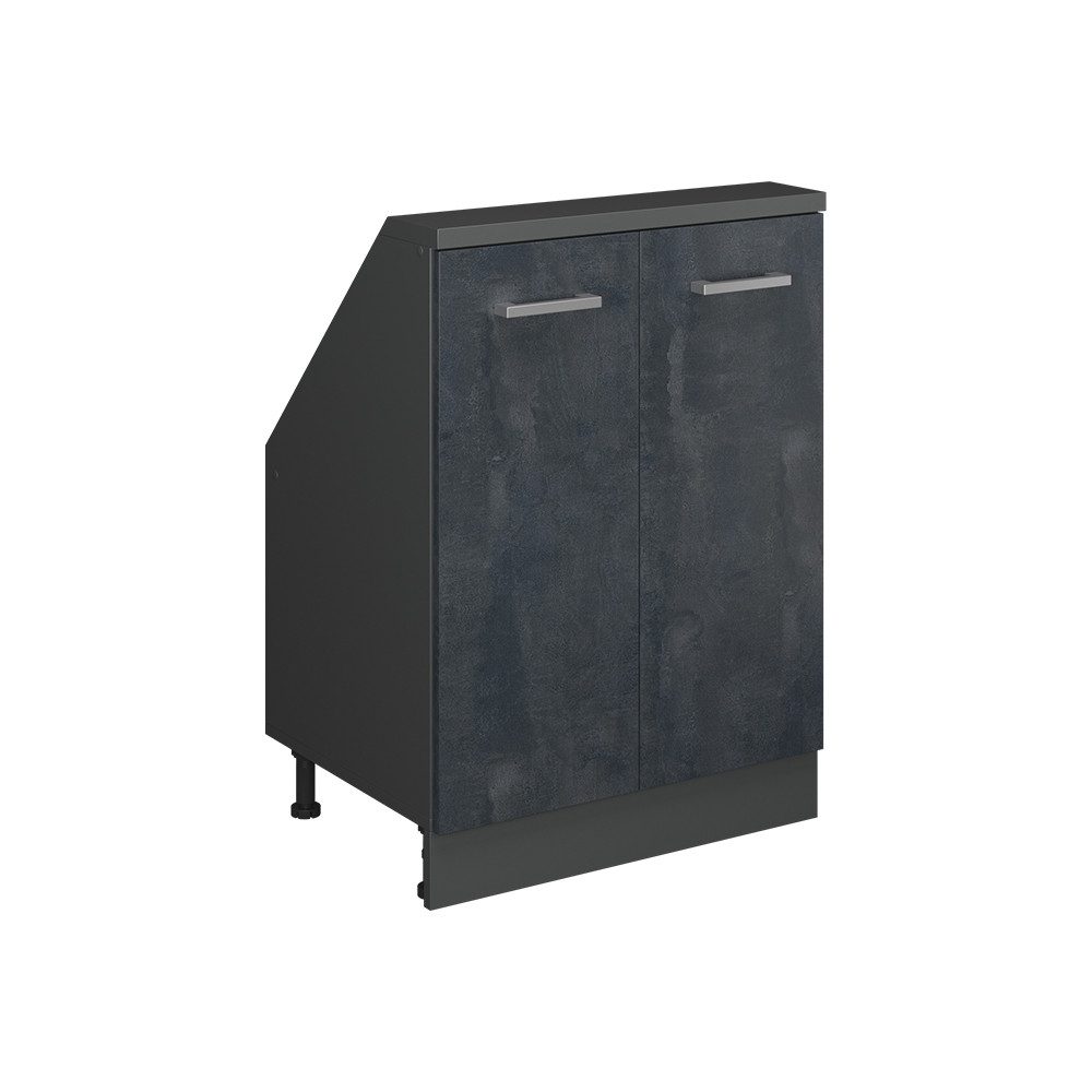 Vicco Unterschrank R-Line, Schwarz Beton/Anthrazit, 60 günstig online kaufen