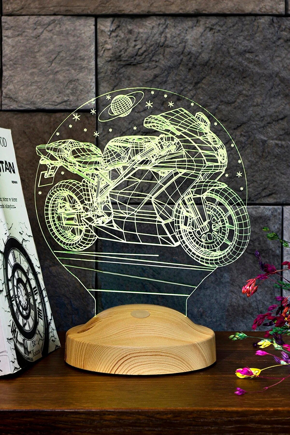 Geschenkelampe LED Nachttischlampe Racing Motorrad 3D Nachtlicht Geschenk für Motorradfahrer, Leuchte 7 Farben fest integriert, Geburtstagsgeschenk für Freunde, – Bild 2 von 5
