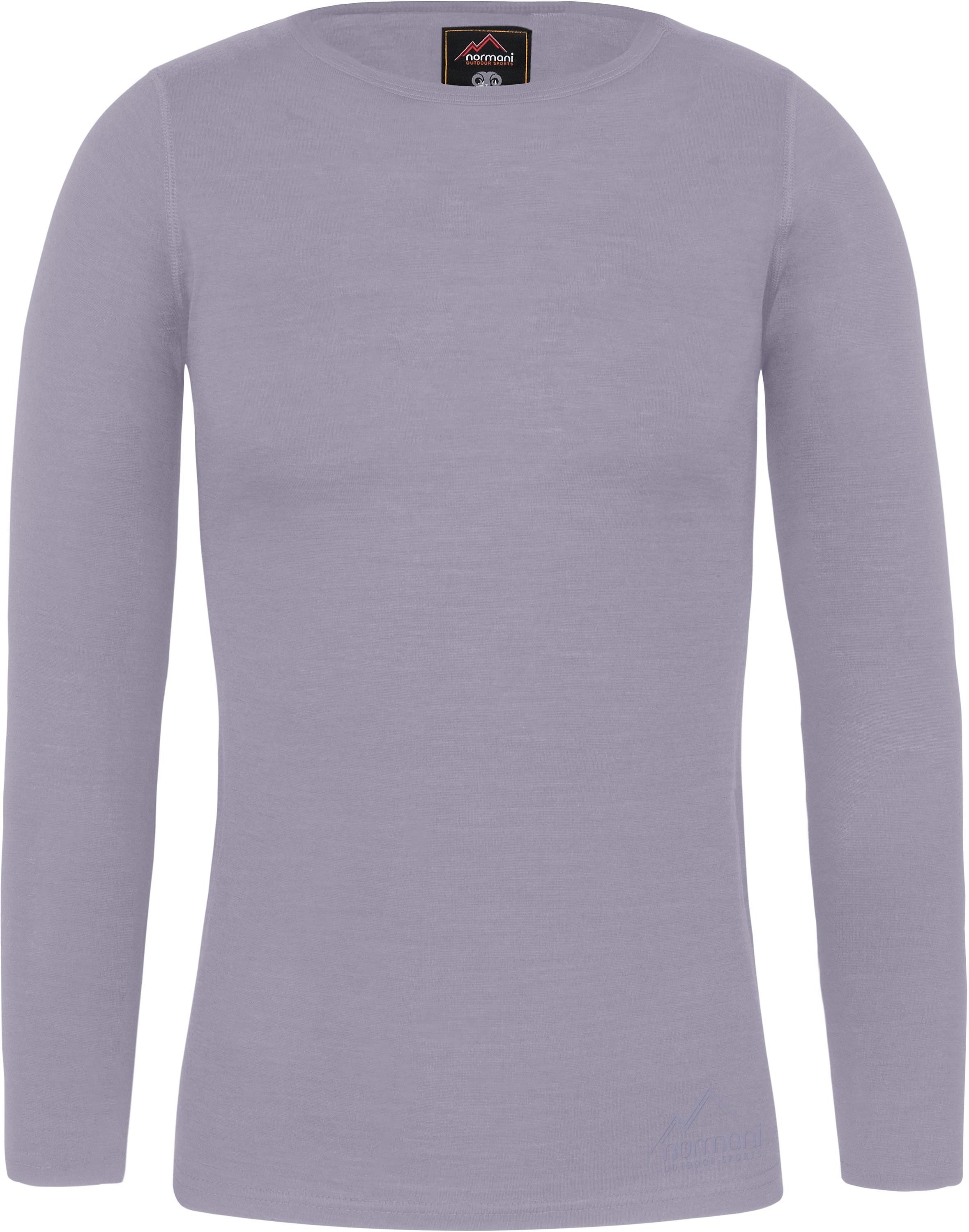 normani Langarmshirt Damen Merino Langarm-Shirt Mandurah Ski-Unterwäsche Rundhals Merino Pullover Unterhemd - 100 % Merinowolle