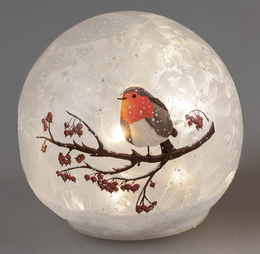 formano LED Dekolicht Kugel Wintervogel 12cm günstig online kaufen