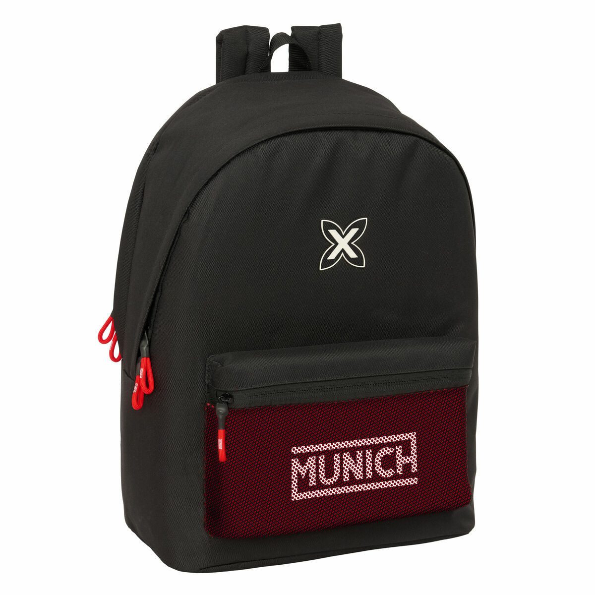 Munich Rucksack Schwarz-Rot - 31 x 44 x 18 cm Kinder Rucksack Munich usb munich Schwar