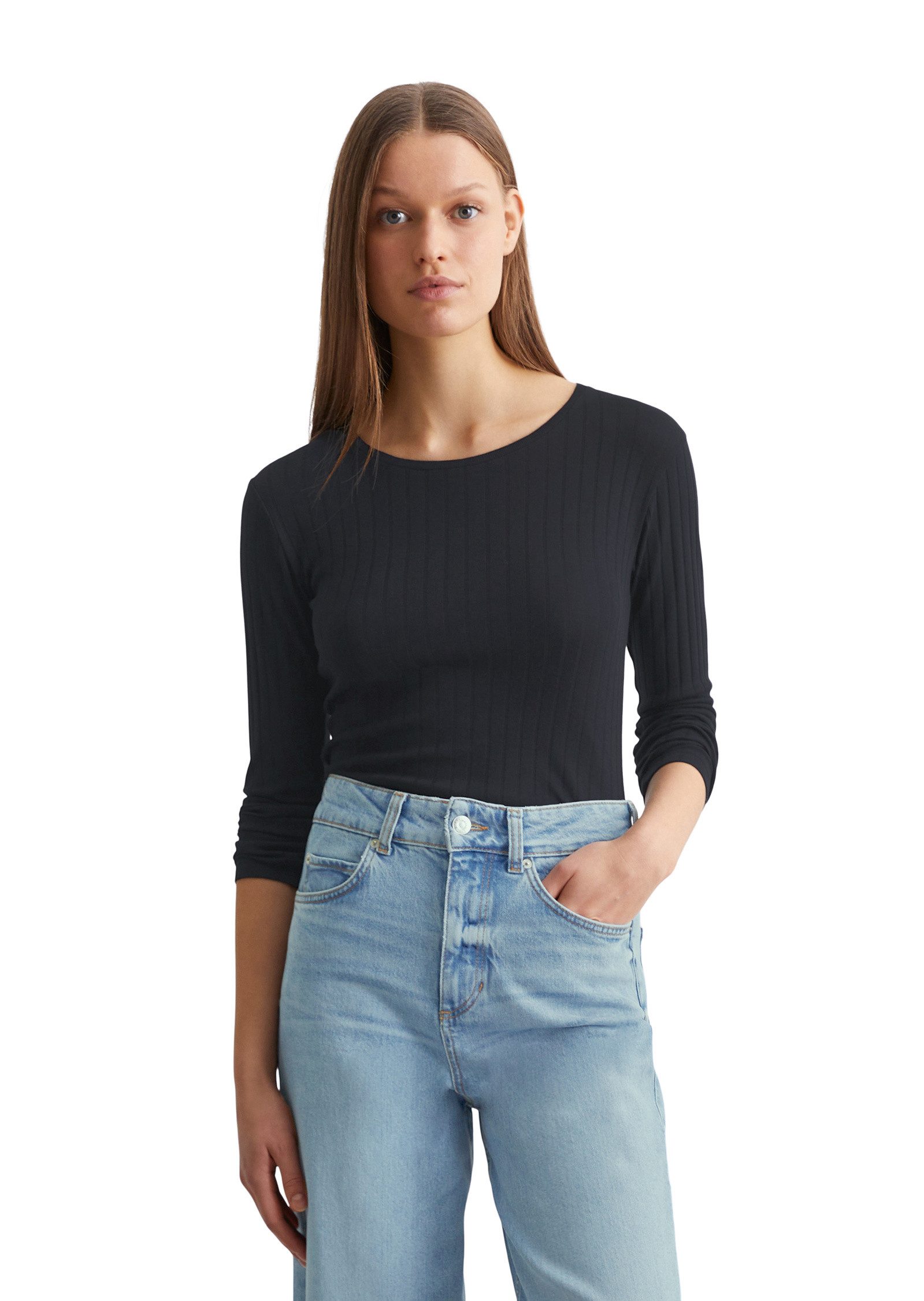 Langarmshirt aus Organic-Cotton-Modal-Mix