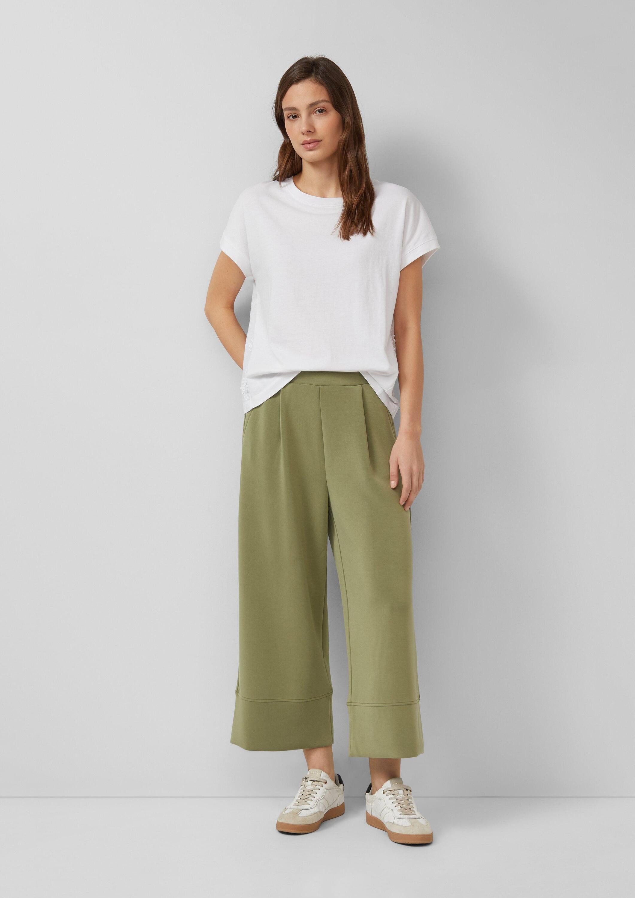 s.Oliver Culotte Hose Culotte aus Scuba mit Elastikbund