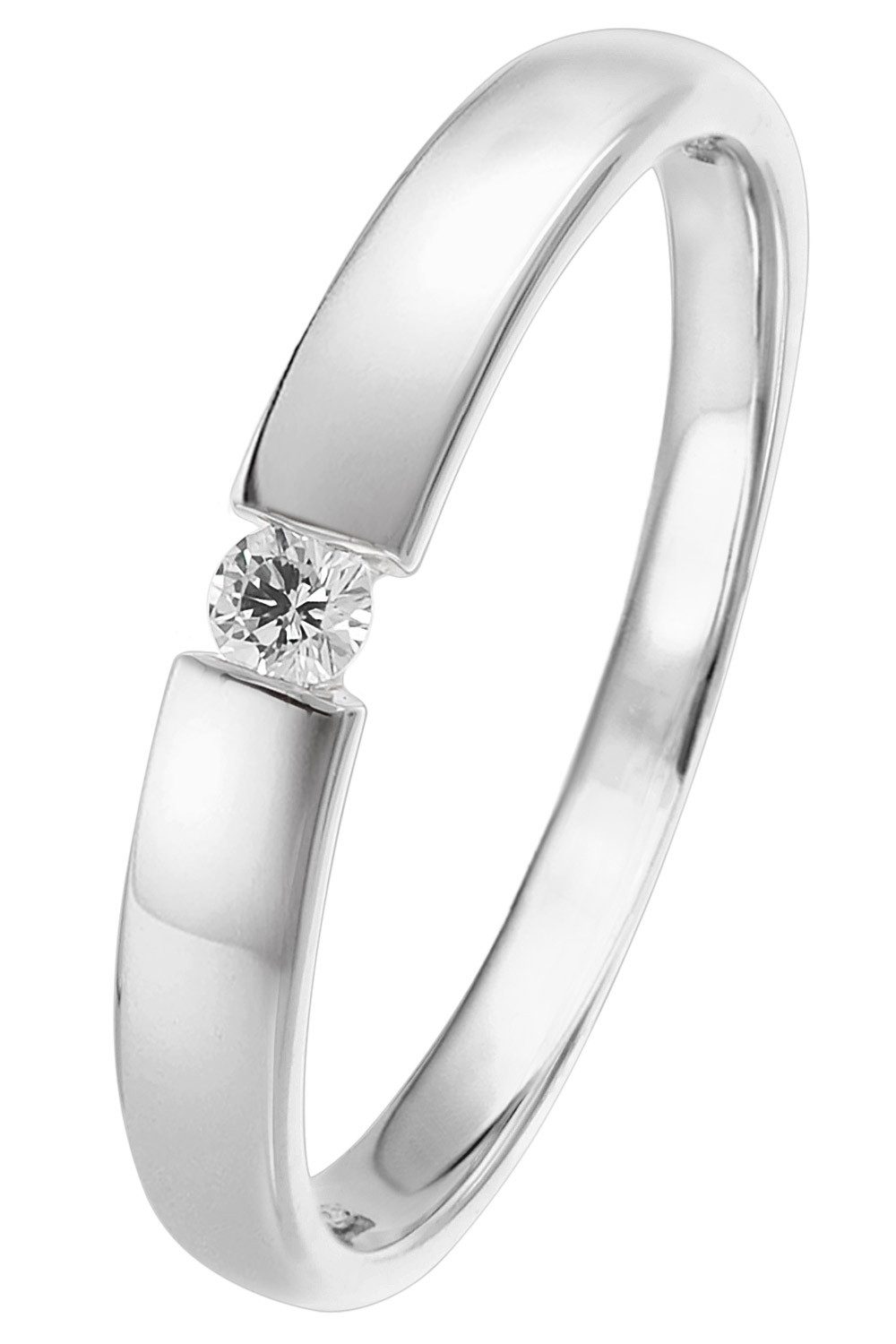 trendor Solitärring Diamantring Weißgold 585/14 Kt.Brillant günstig online kaufen