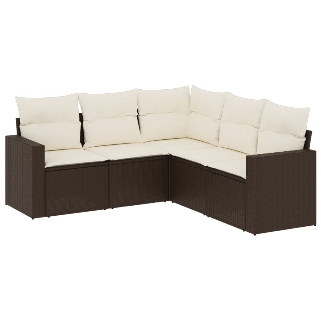 vidaXL Sofaelement 5-tlg. Garten-Sofagarnitur mit Kissen günstig online kaufen
