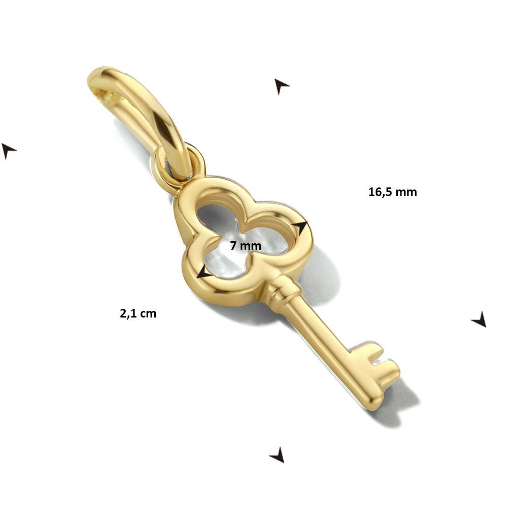 NICEANDnoble Schlüssel, 585er 585er Goldschmuck Kettenanhänger Kettenanhänger Gelbgold