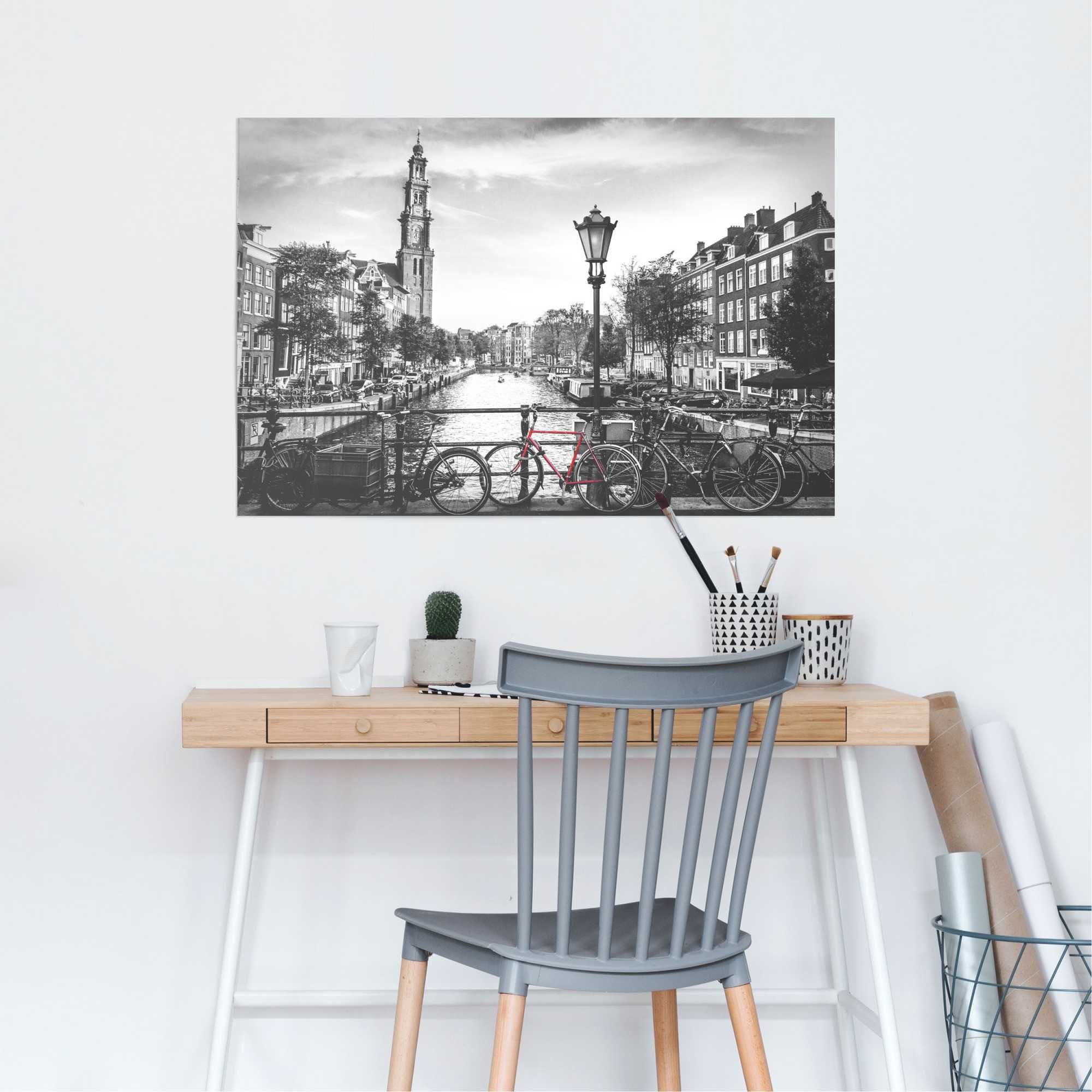 Amsterdam St) Brücke Niederlande, Die Reinders! von - Poster (1 Fahrrad Stadt Die Grachten - -