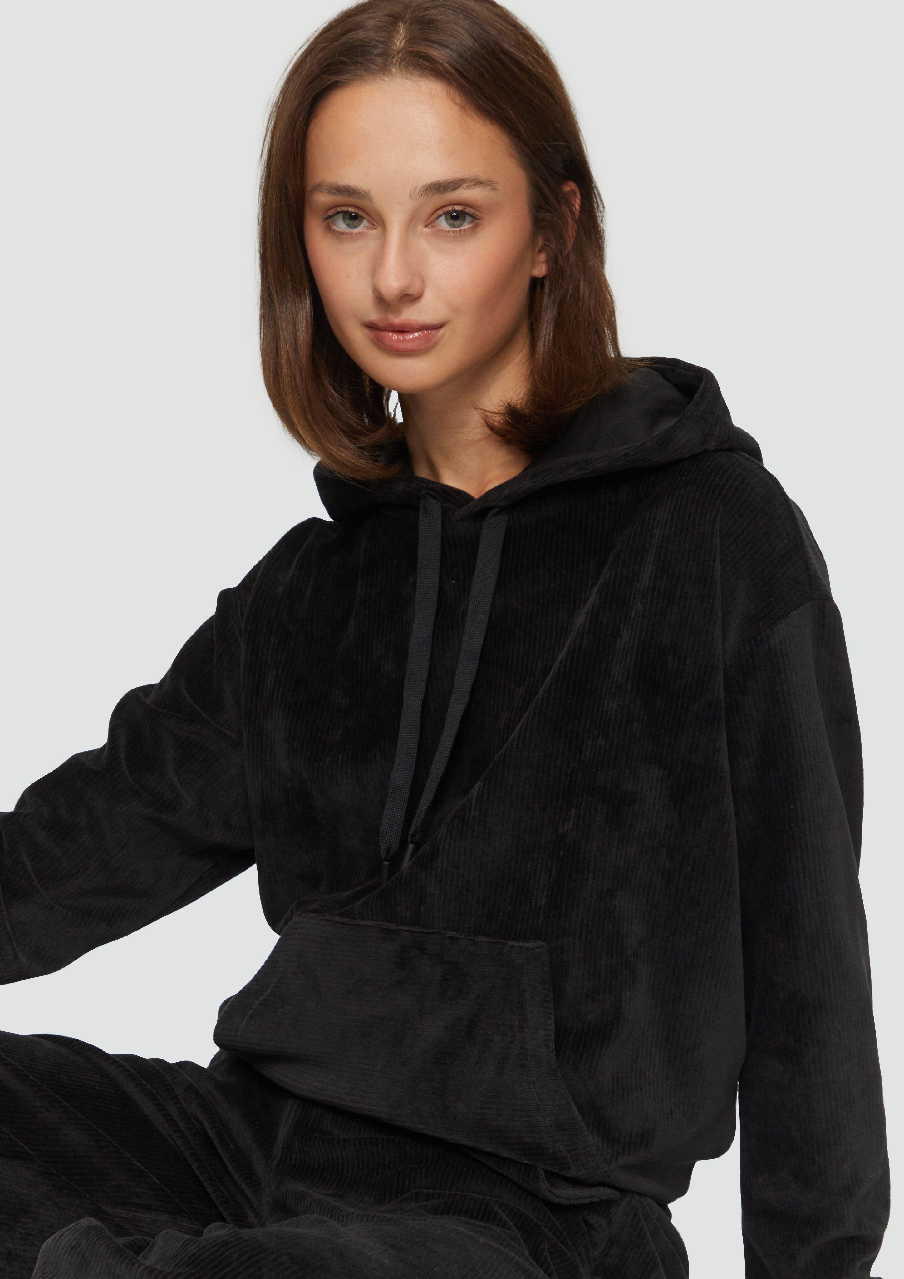 s.Oliver Sweatshirt Kapuzen-Sweatshirt mit Cord-Struktur günstig online kaufen