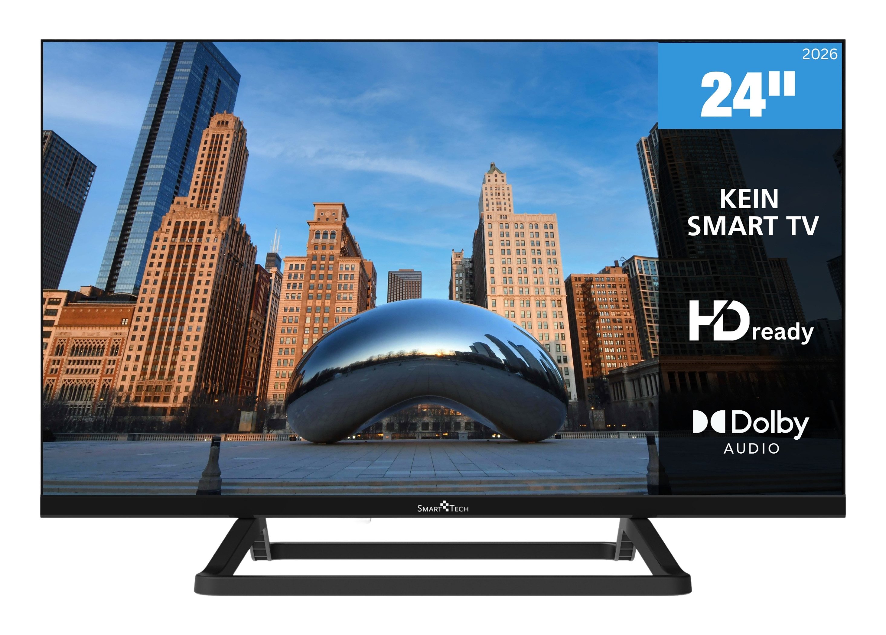 Smart Tech 24HN01V3CA LED-Fernseher (60 cm/24 Zoll, HD-ready, 12 Volt Adapter, integrierter Triple-Tuner)