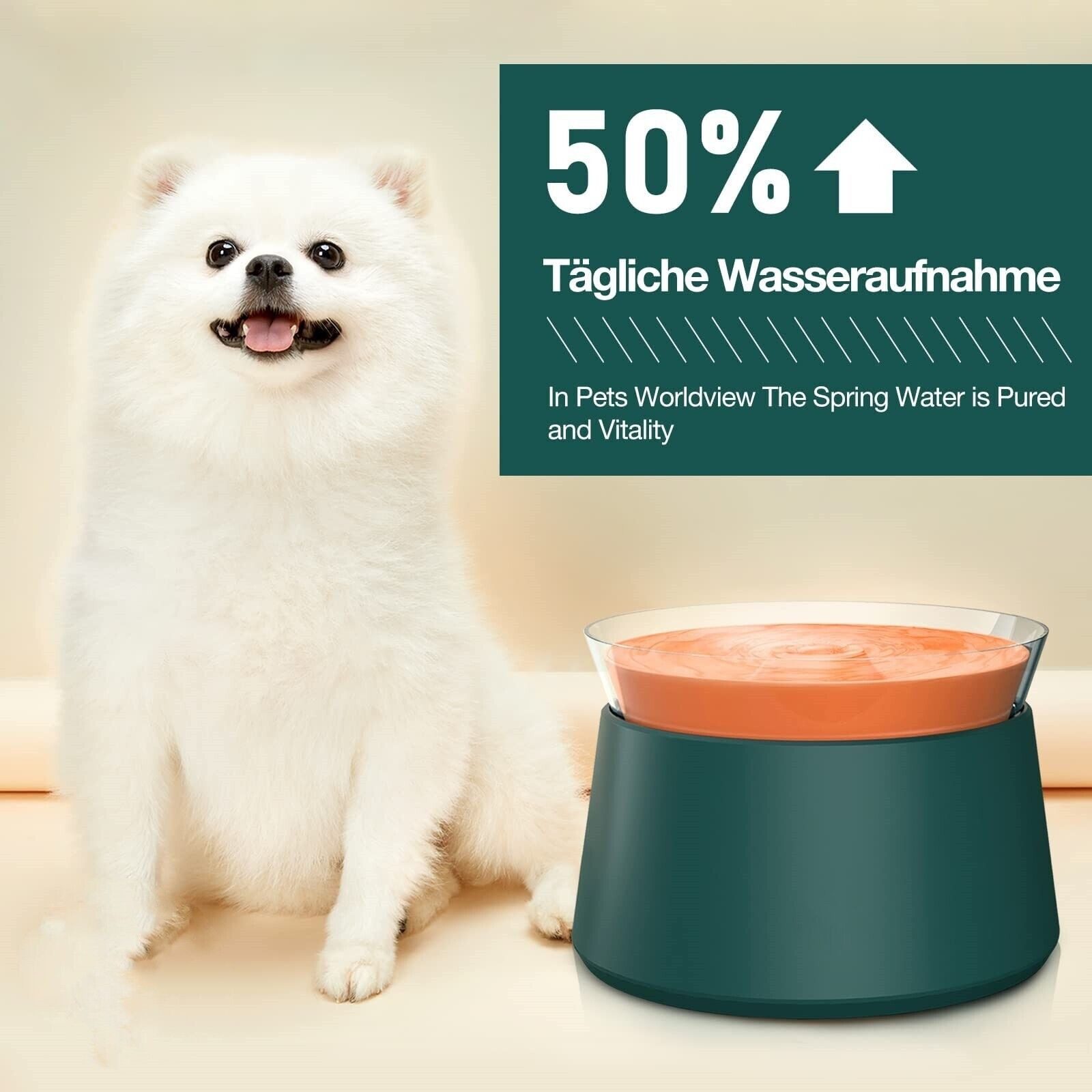 Thumbnail - YI Trinkbrunnen Trinkbrunnen 1.4 l, Trinkbrunnen für Katzen Hunde Wasserbrunnen