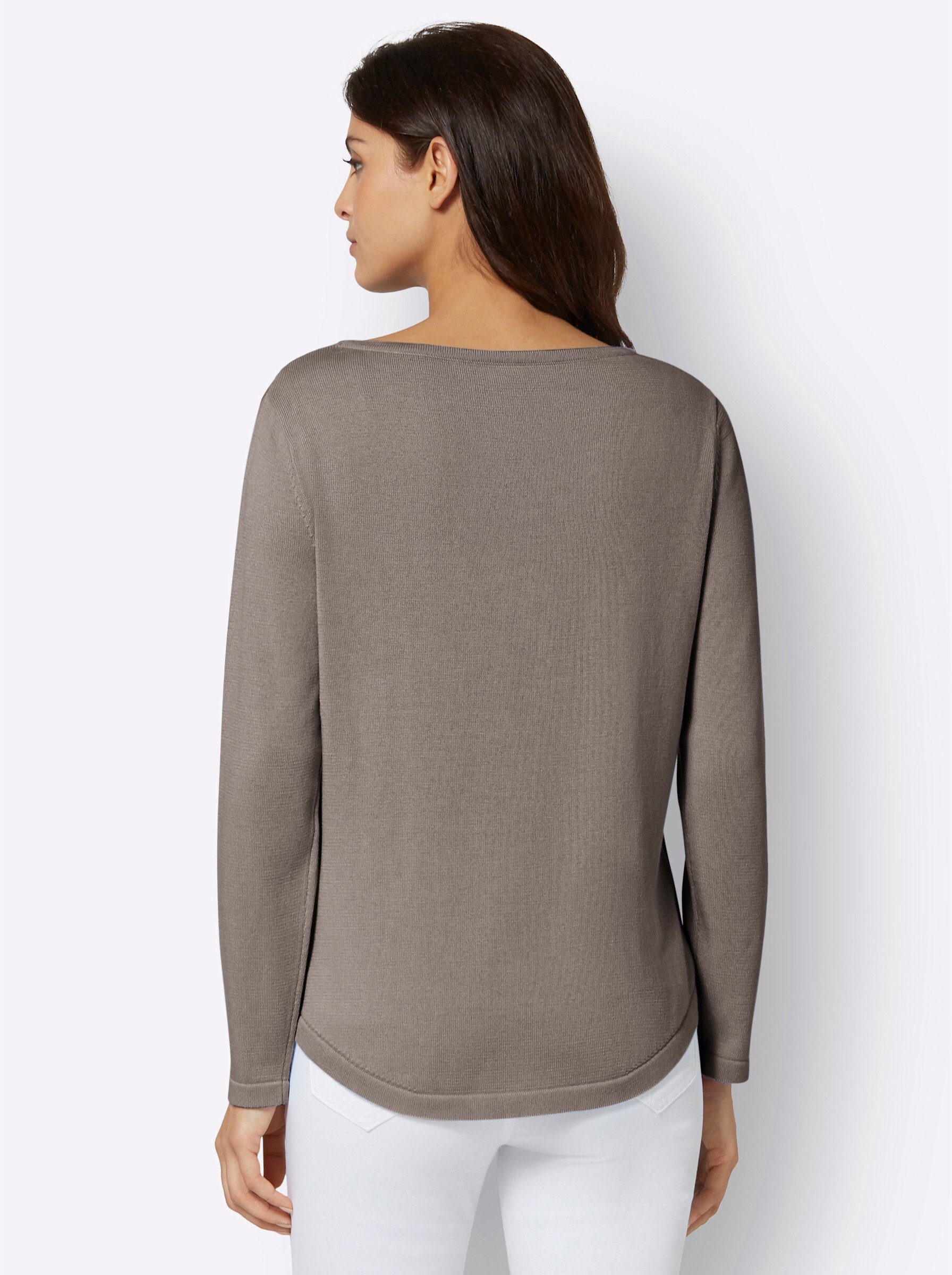 WEIDEN taupe WITT Strickpullover