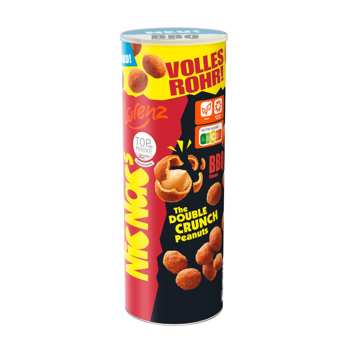 LORENZ Knabberei, Lorenz Nic Nac´s BBQ Style Double Crunch süß-würzig Dose 333g