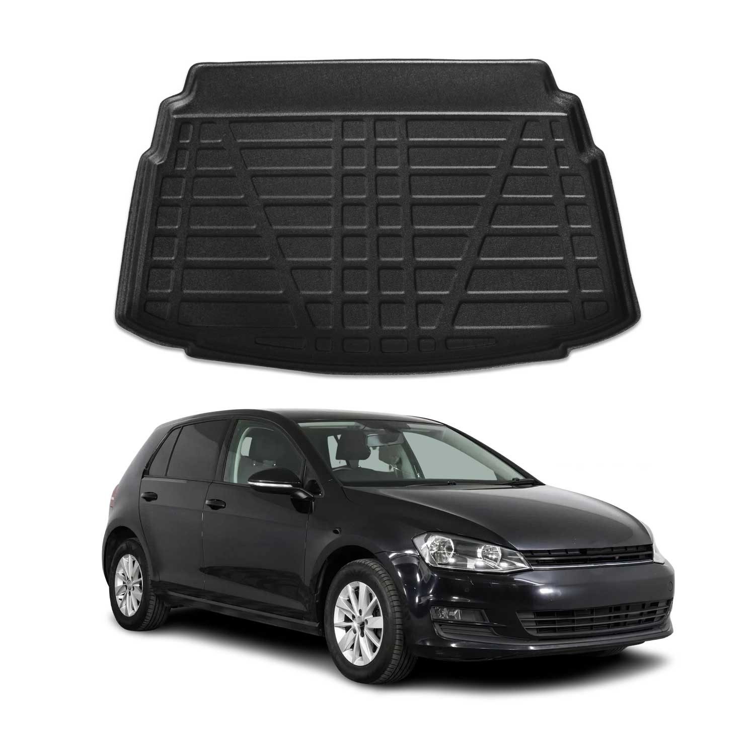 Kofferraummatte Kofferraumwanne für VW Golf 2012-2025 5tür Untere Gummi TPE