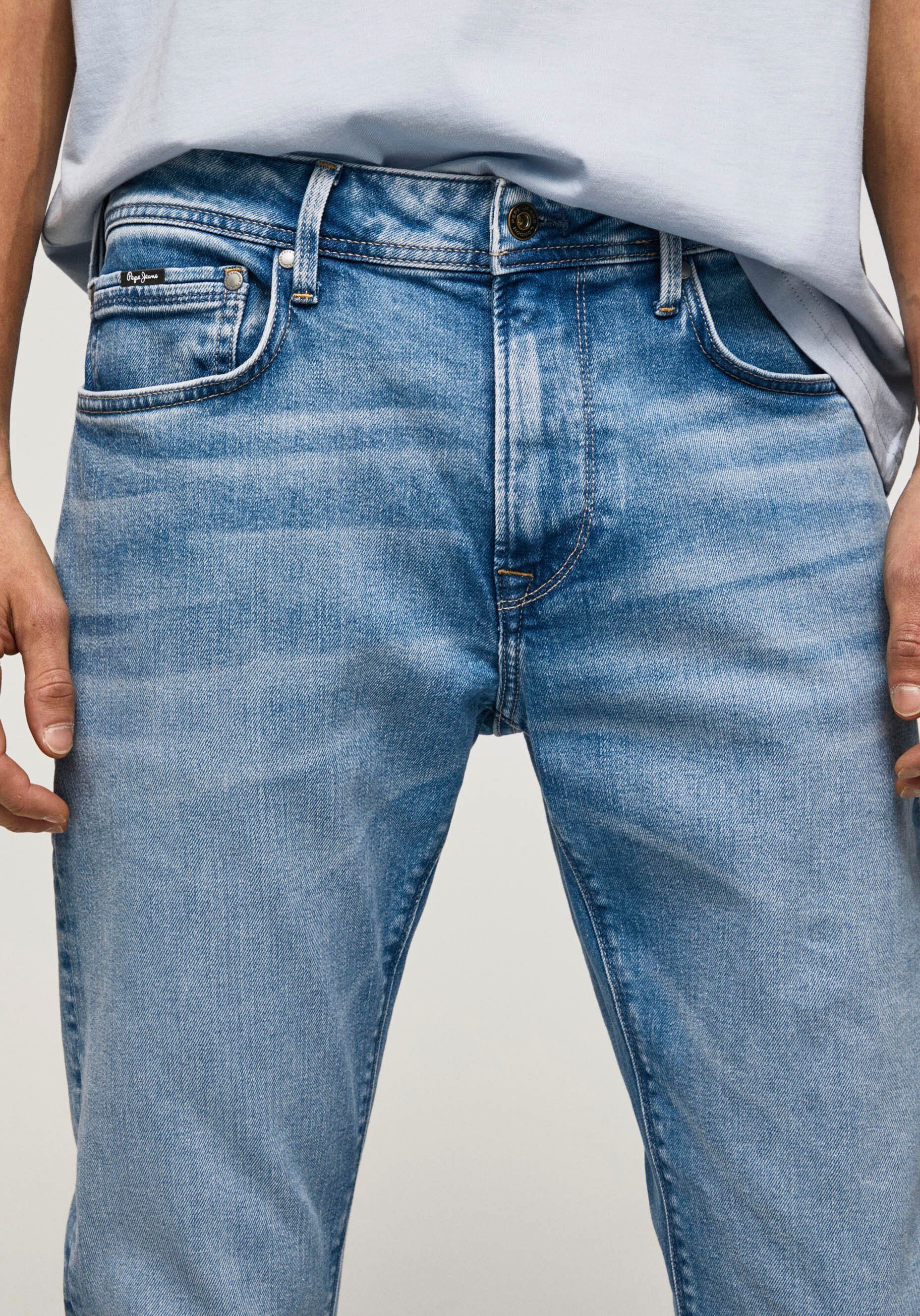 Tapered-fit-Jeans light STANLEY Jeans Pepe blue