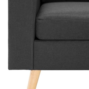 vidaXL Sofa 3-Sitzer-Sofa Dunkelgrau Stoff Couch