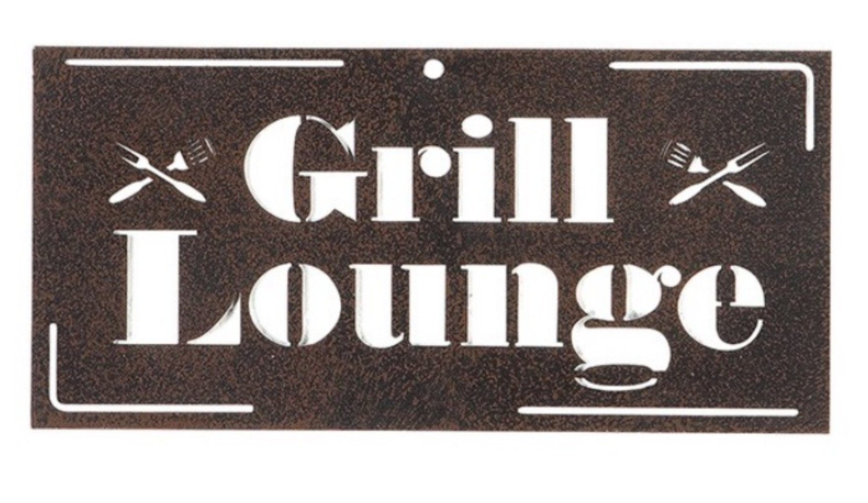 GILDE Wandbild, Grillen, Tolles ausgestanztes Wandrelief als Metallschild Modell GRILL L