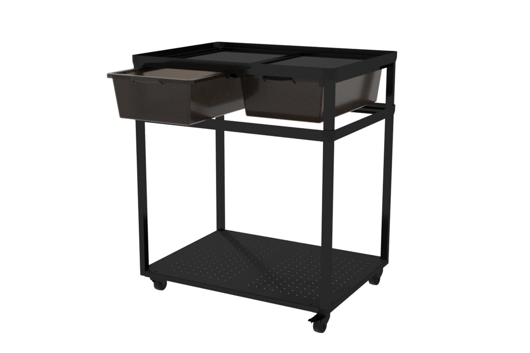 ReptiZoo Terrarium ReptiZoo, Zuchtrack (Unterschrank INO18) 2-fach, rollbar, inkl. 1 Box