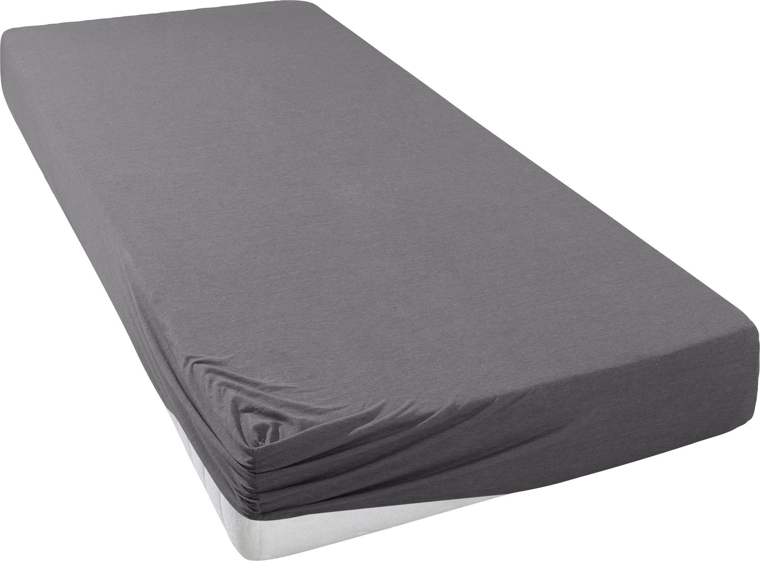 OTTO home Spannbettlaken GRETA Jersey aus 100% Baumwolle, 150 g/m², Jersey, Gummizug: rundum, (1 Stück), Premium Bettlaken für Matratzen bis 23 cm Höhe, perfekter Sitz