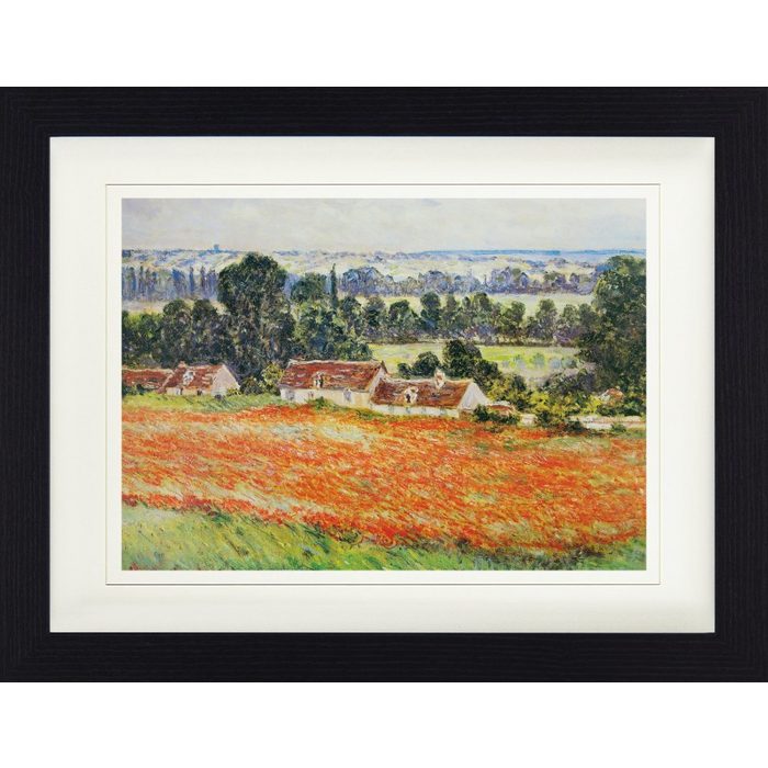 1art1 Bild mit Rahmen Claude Monet - Mohnblumenfeld Bei Giverny 1885