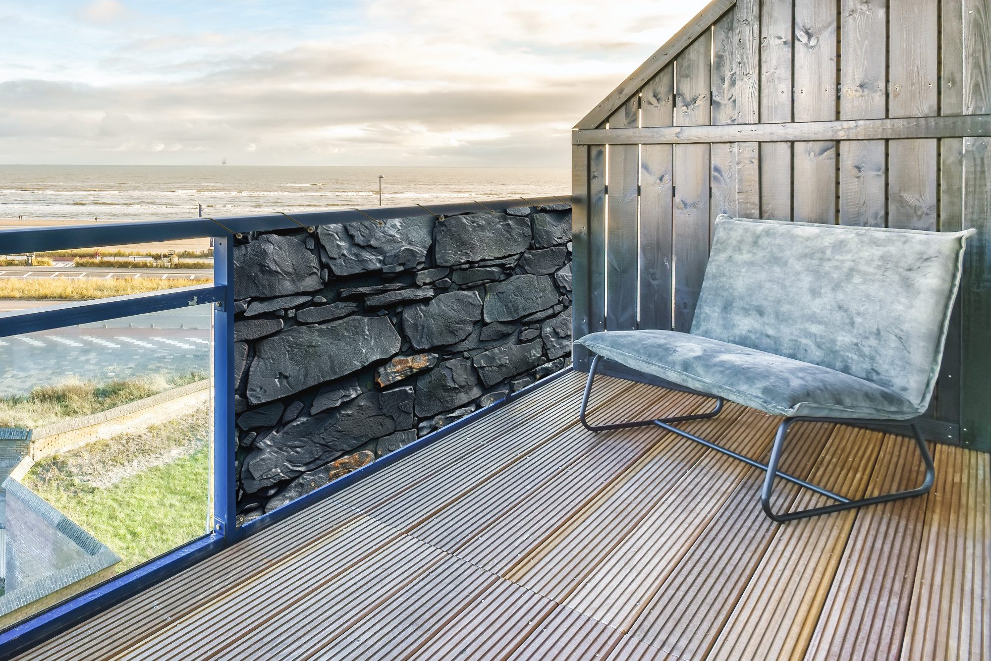 MuchoWow Balkonsichtschutz Steine - Steinoptik - Anthrazit - Grau (1-St) Balkon Sichtschutz 90x200, Windschutz für Zaun PVC, 200x90 cm