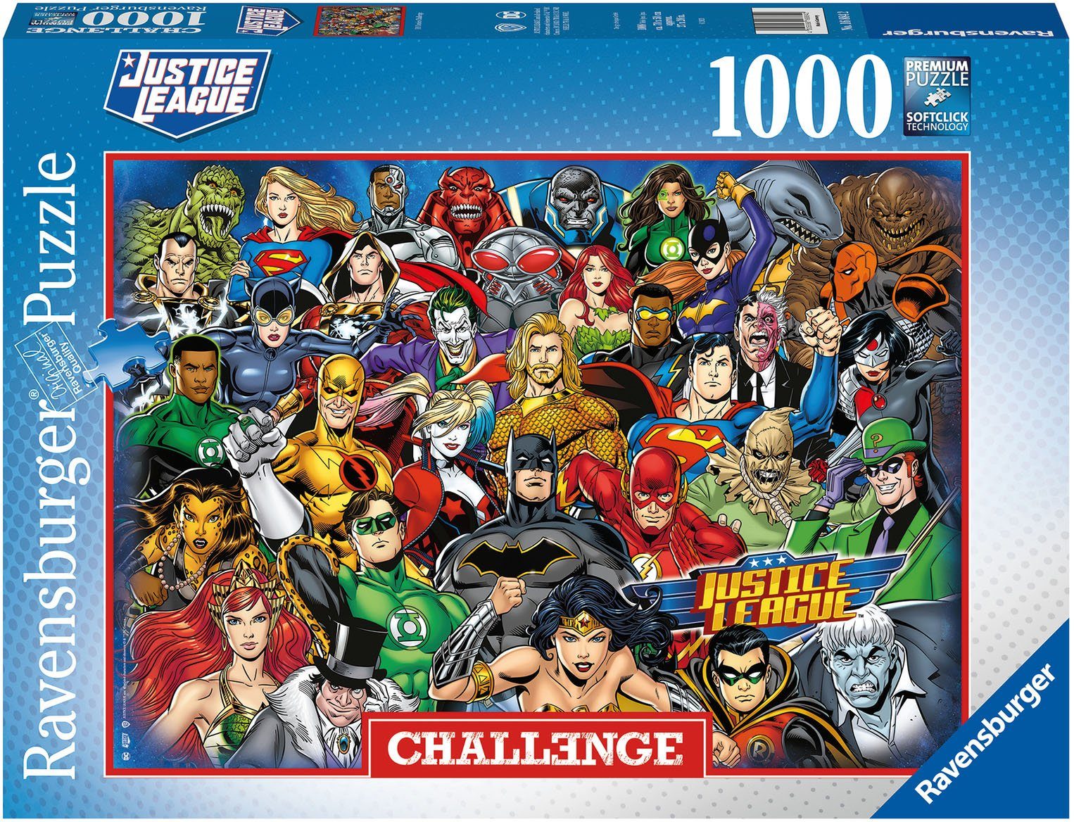 Ravensburger Puzzle Challenge, DC Comics, 1000 Puzzleteile, FSC® - schützt Wald - weltweit; Made in Germany