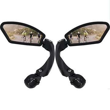 Aoucheni Fahrradreflektor Fahrradspiegel Edelstahl Spiegel Neigungswinkel einstellbar, (set, Sehr hohe Korrosions- und Hitzebeständigkeit), 360° verstellbarer Spiegel,Vielseitige Kompatibilität
