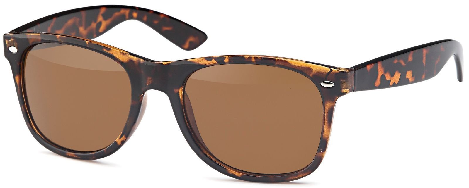 styleBREAKER Sonnenbrille (1-St) Getönt Gestell Braun Demi / Glas Braun