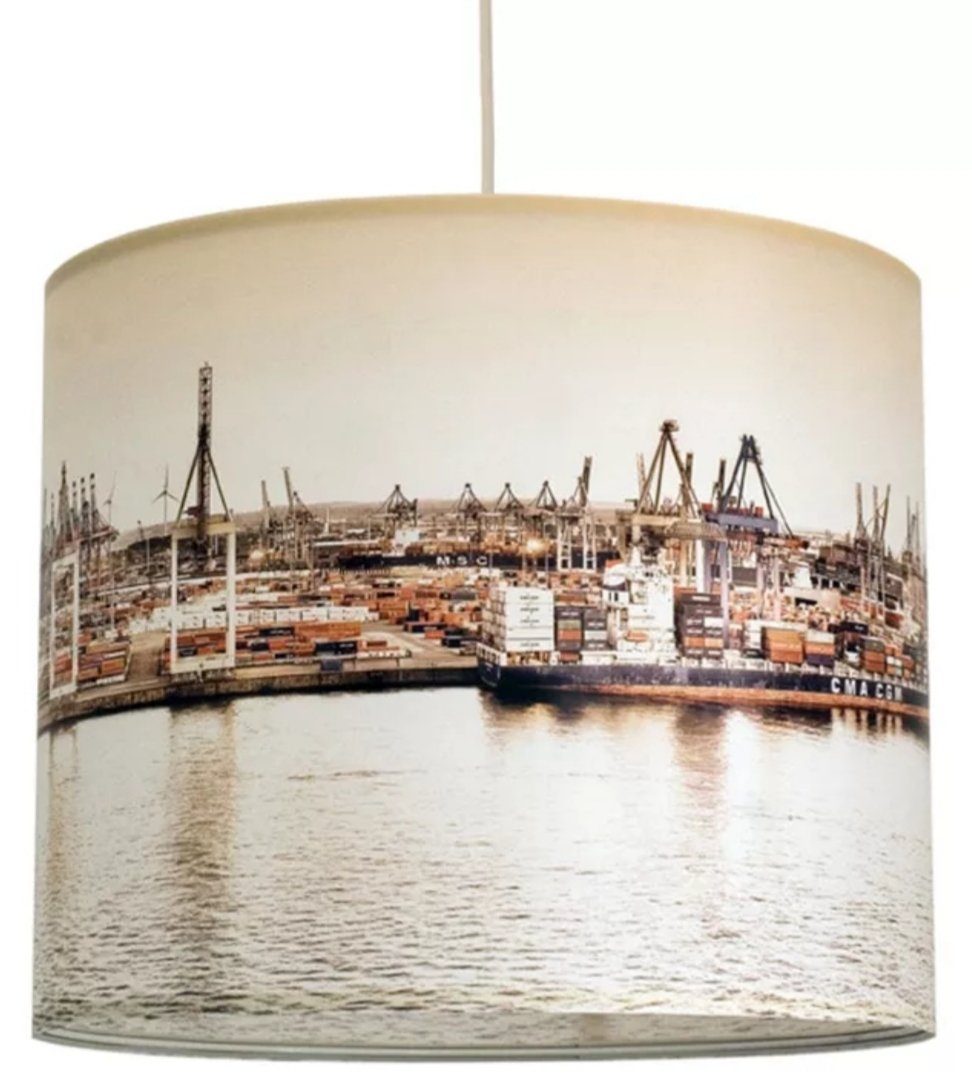 anna wand Lampenschirm Hamburg Containerhafen 40 cm / 34 cm Höhe