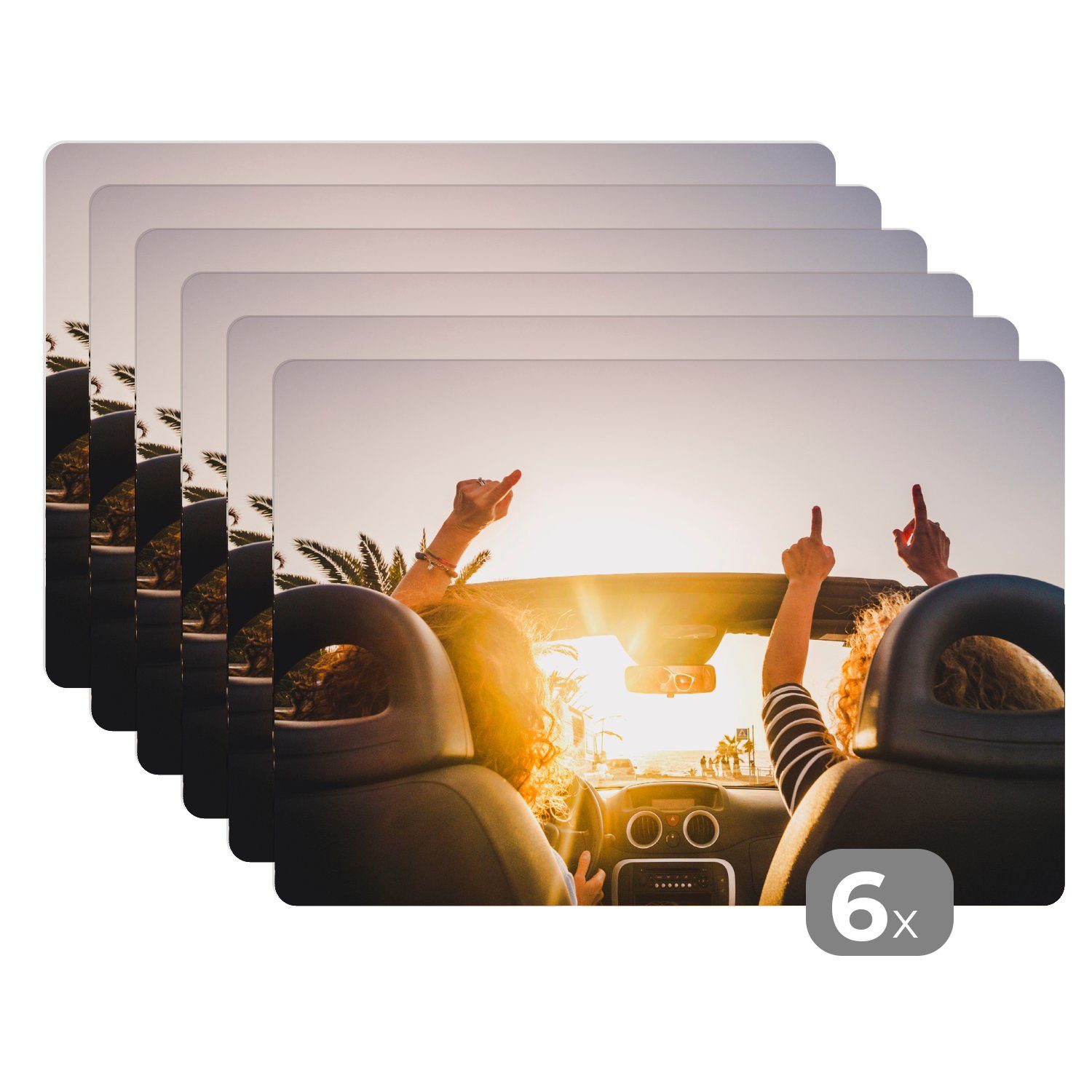 Platzset Frauen - Auto - Sommer