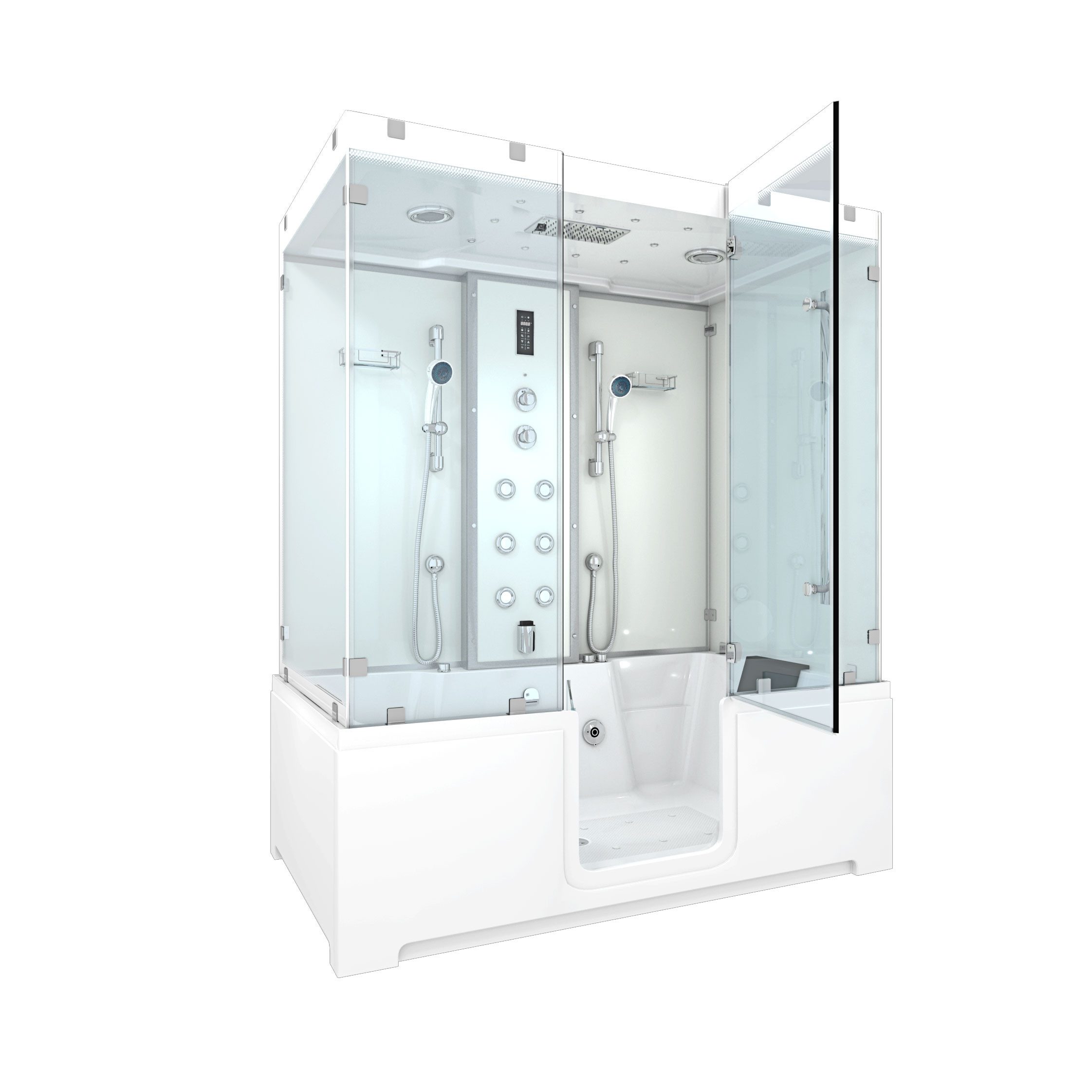 AcquaVapore Grossraumdusche Kombination Badewanne Dusche K88-WS-EH-C-ALL Du günstig online kaufen