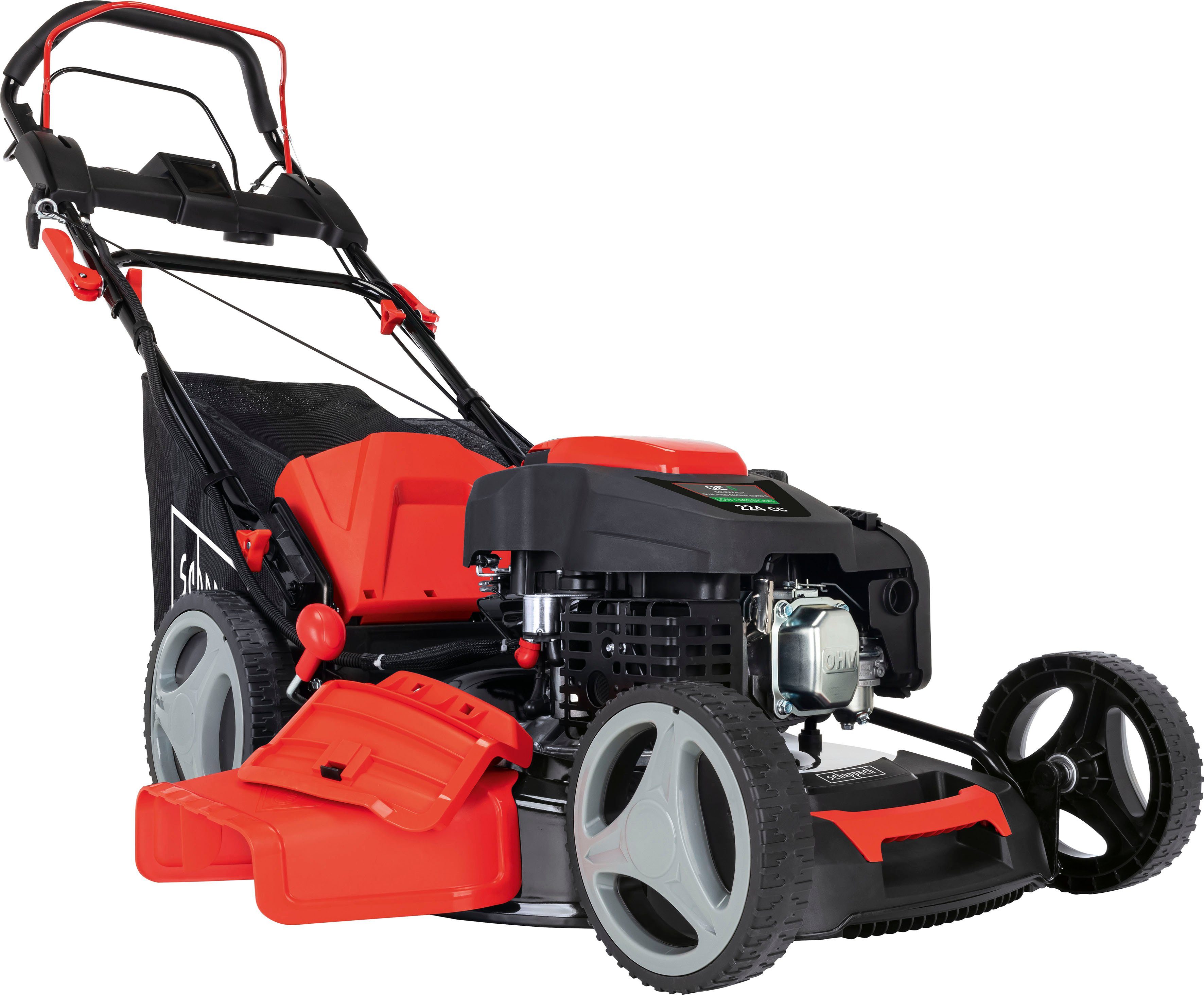 Scheppach Benzinrasenmäher MS225-53E, 53 cm Schnittbreite, 5,15 kW/7 PS, Elektro-Start und Radantrieb