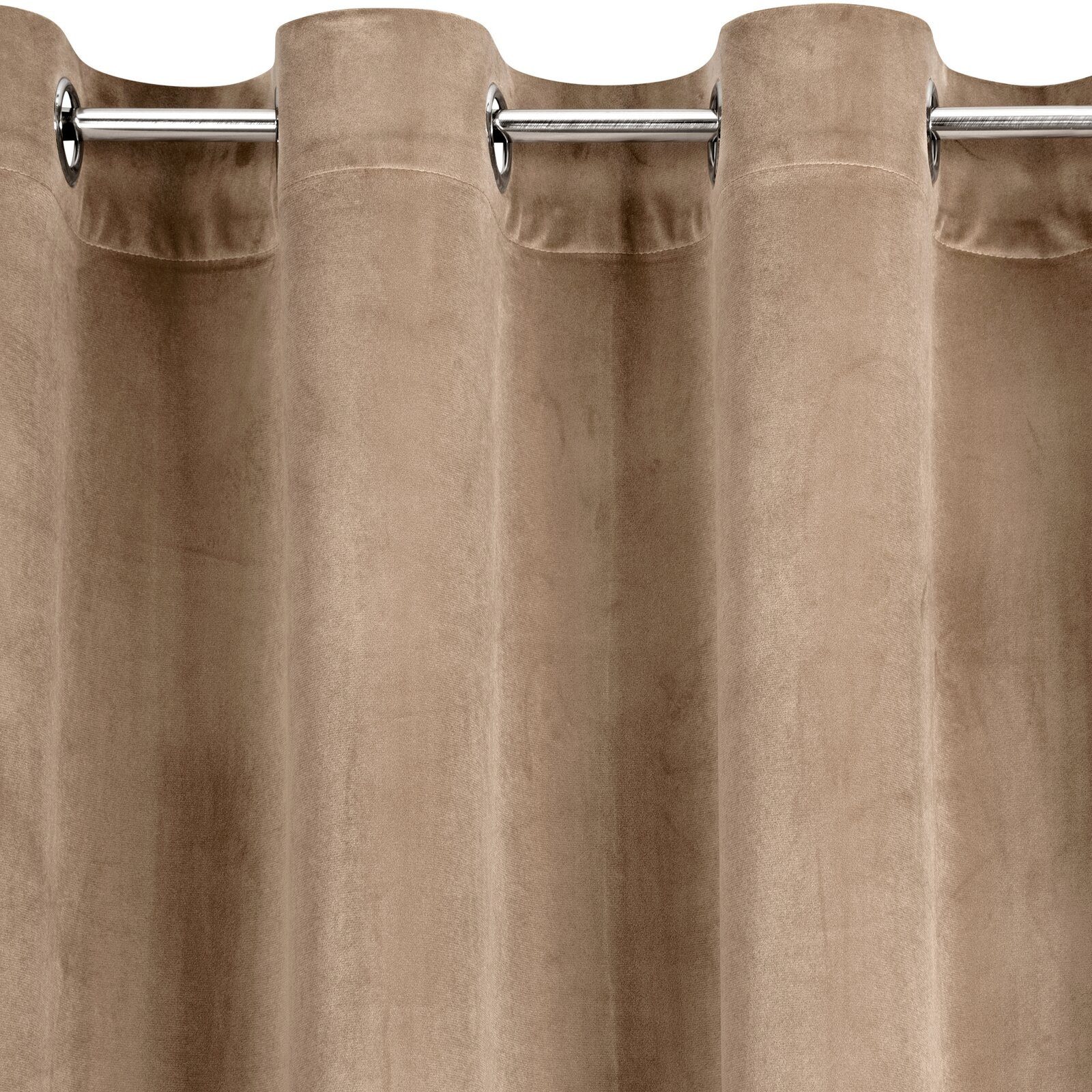 Design91 Vorhang Samtvorhänge 140x250 cm (1 St), Ösen, blickdicht, Samt, Wohnzimmer – Bild 4 von 5