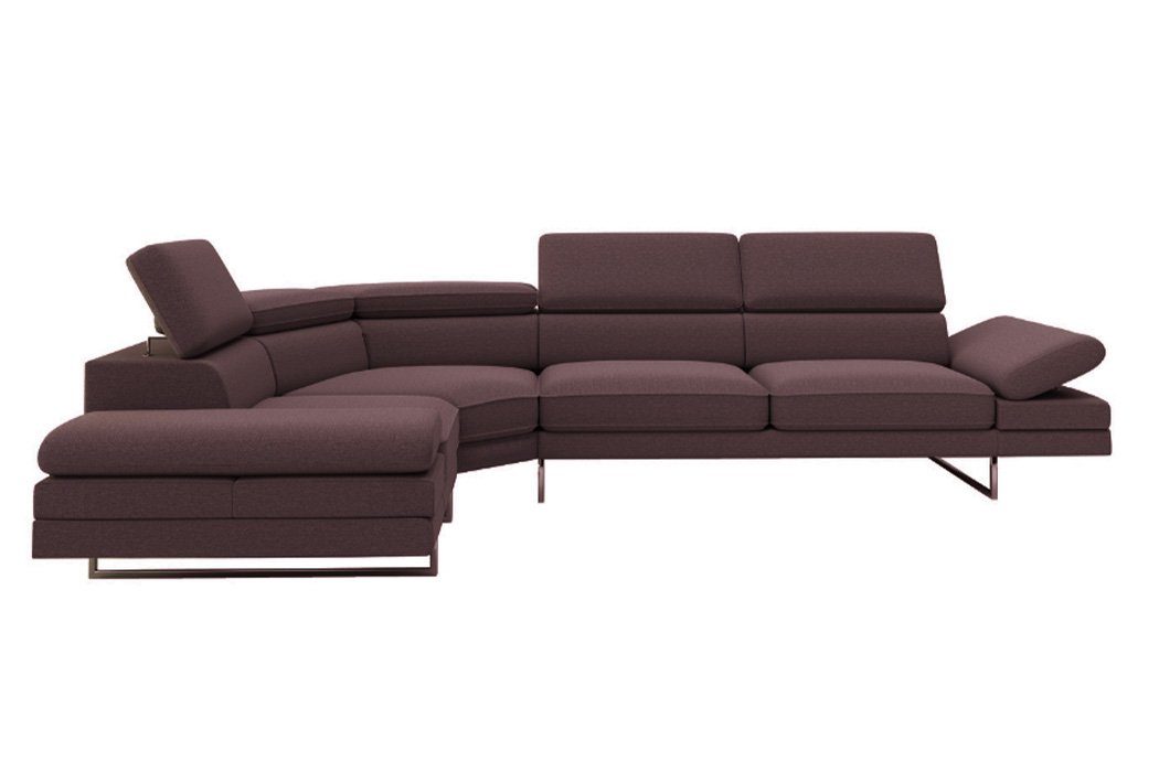 JVmoebel Ecksofa Ecksofa L Form Sofa Couch Design Couchen Polster Textil, Made in Europe Braun