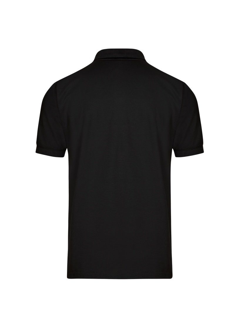 in TRIGEMA schwarz Trigema Poloshirt Poloshirt Piqué-Qualität