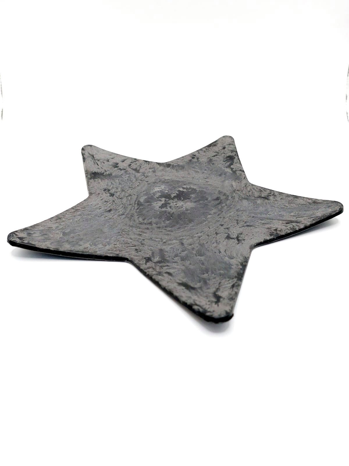 meytrade Kerzentablett Unterteller Untersetzer in Sternform grau 24cm, indoor / outdoor
