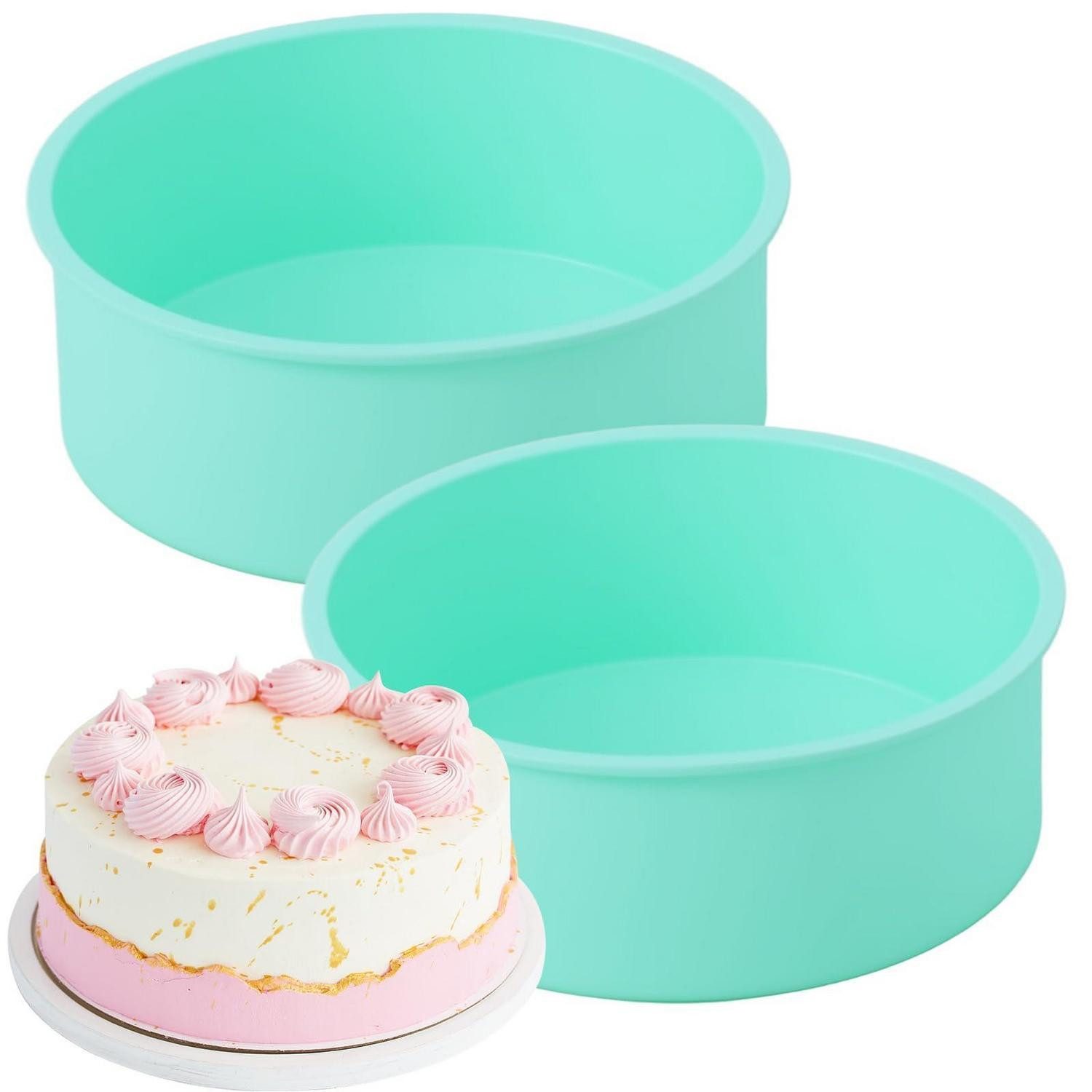 LuxusKollektion Silikonform Backform Silikon 2x 20cm Rund, (2-tlg)