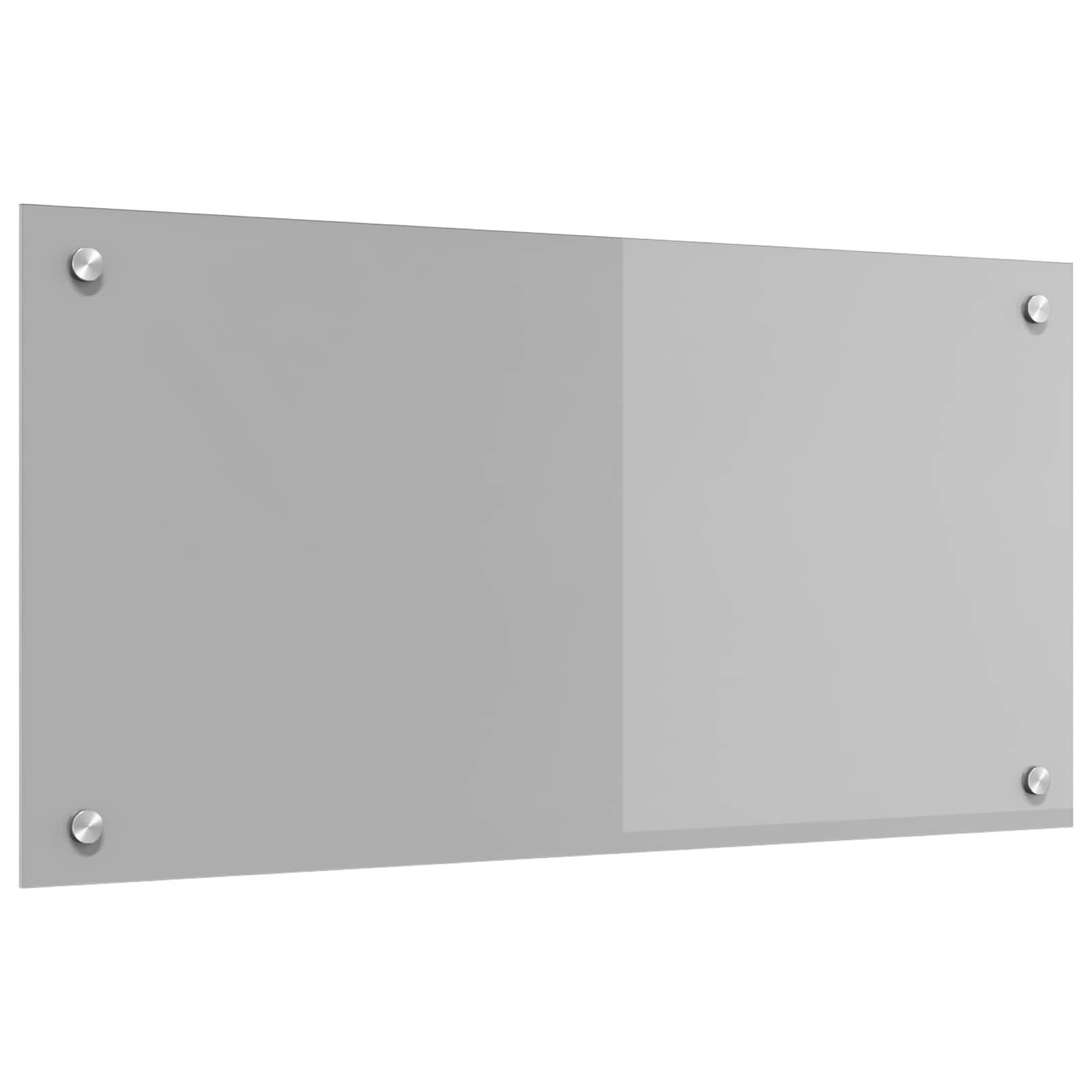 vidaXL Küchenrückwand Küchenrückwand Hellgrau 80 x 40 cm Gehärtetes Glas, (1-tlg)