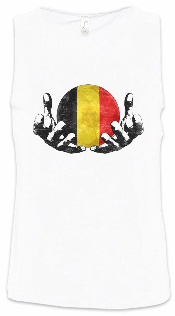 Urban Backwoods Tanktop Belgium Football Magic Ball Ärmelloses T-Shirt Belgien Belgisch Belgian Fußball Fahne Fussball