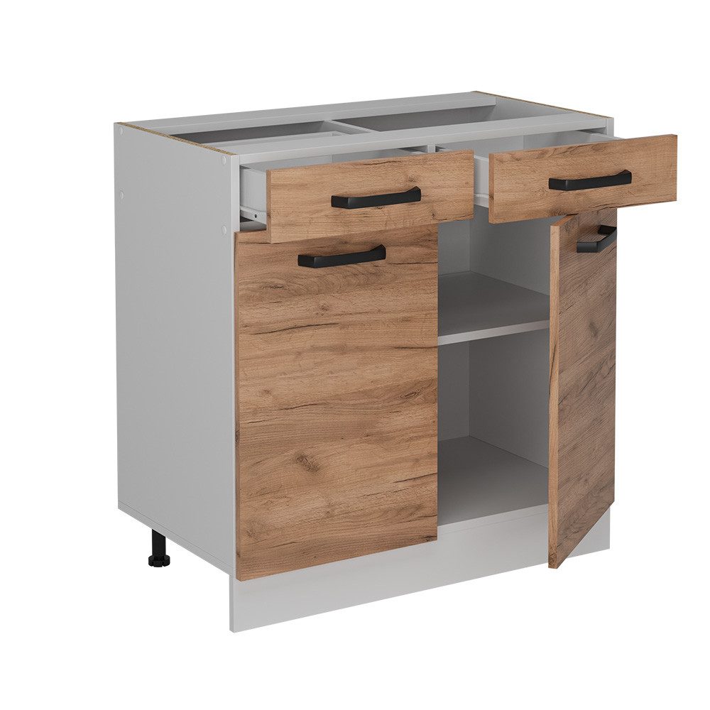 Vicco Unterschrank R-Line, Goldkraft Eiche/Weiß, 80 günstig online kaufen