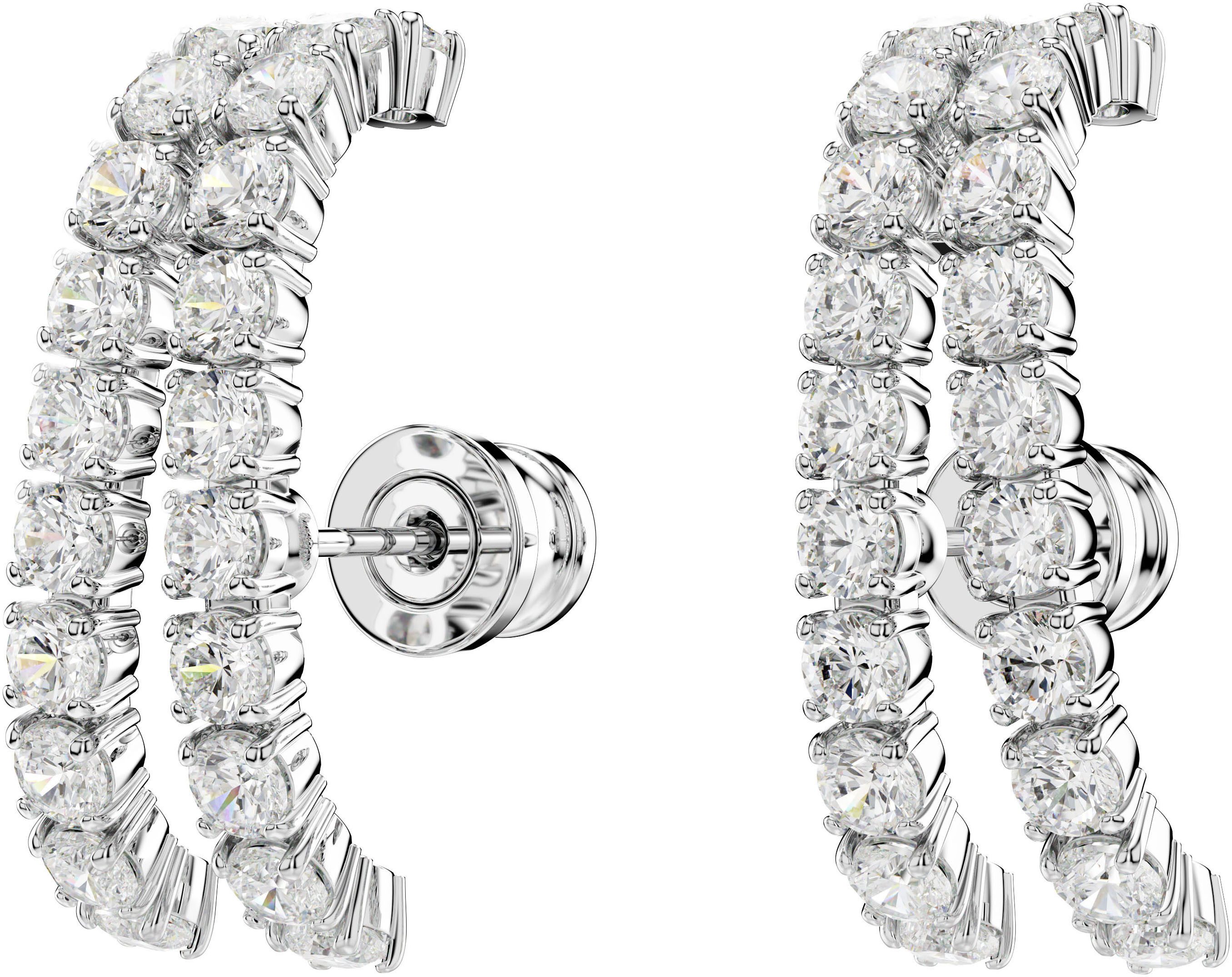 Swarovski Paar Ohrstecker Schmuck Geschenk Matrix Ohrspangen Ohrklemmen, mit Swarovski® Zirkonia (synth)