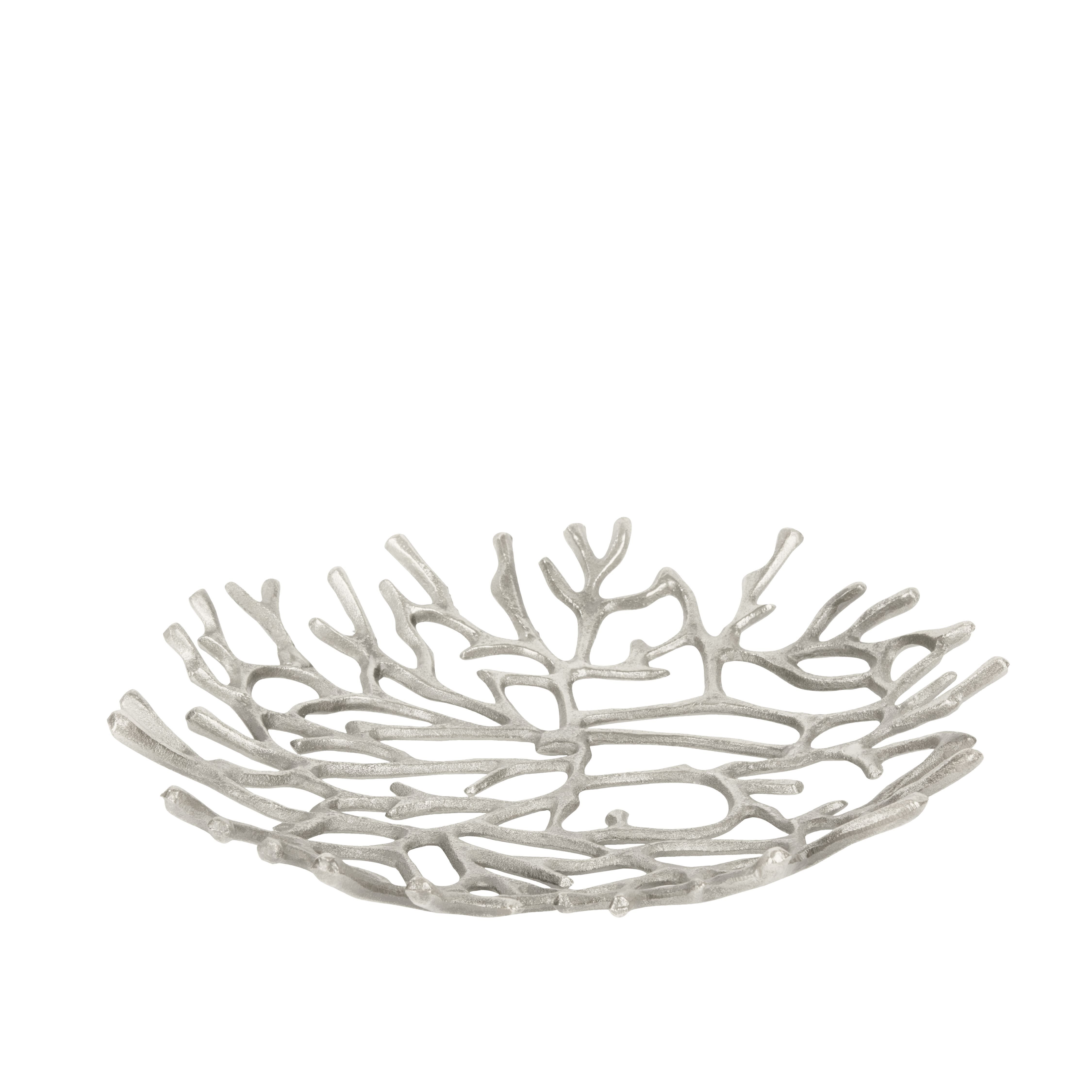 Dekoschale Corrie Schale flach, rund,Aluminium graphit H 7 cm, D 42 cm