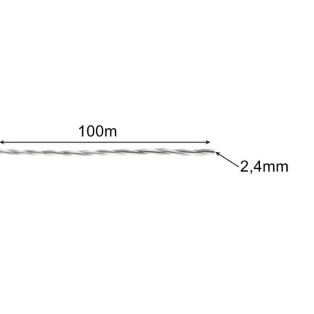 BIGSTREN Trimmerfaden Rasentrimmer Schneidfaden, 100 m Länge, 2,4 mm Fadendurchmesser, (Spar-Set, 1-St., verstärkt praktisch), biegsam – Bild 5 von 5
