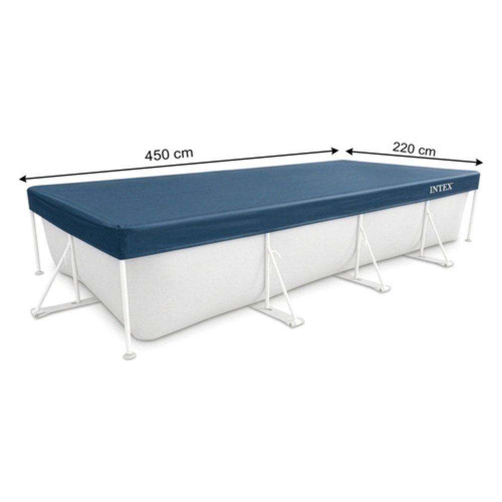 Intex Pool-Abdeckplane Poolabdeckung Frame-Pool-Becken (Spar-Set, 1-St., breitem Flansch), Drainageöffnungen lassen Regenwasser optimal abfließen