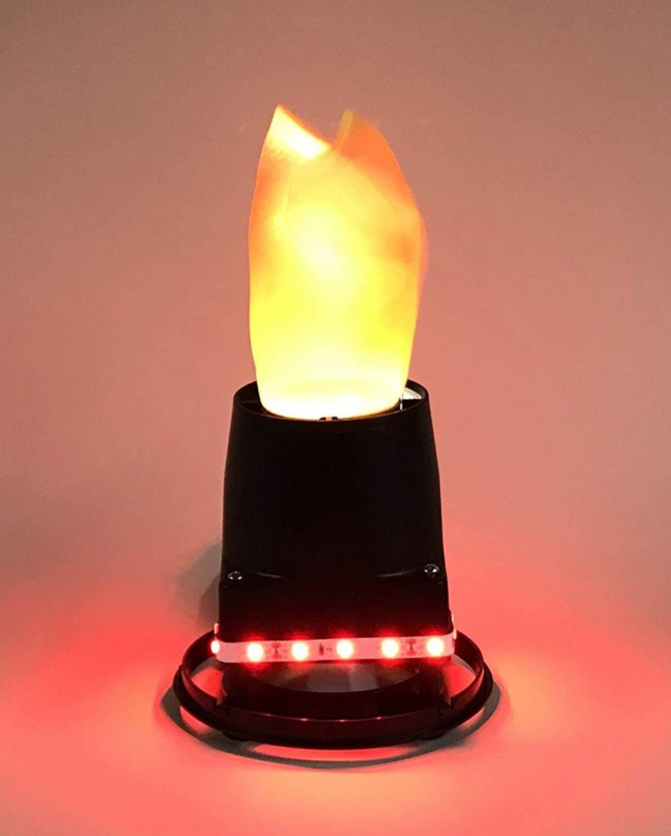 Horror-Shop Dekofigur »Realistische Flammenlampe mit Roten LED Effektrand«
