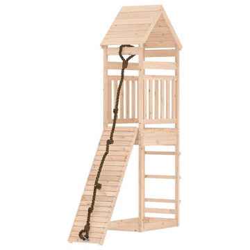 vidaXL Spielhaus Spielturm mit Kletterwand Massivholz Kiefer Kinder Garten Kletterturm