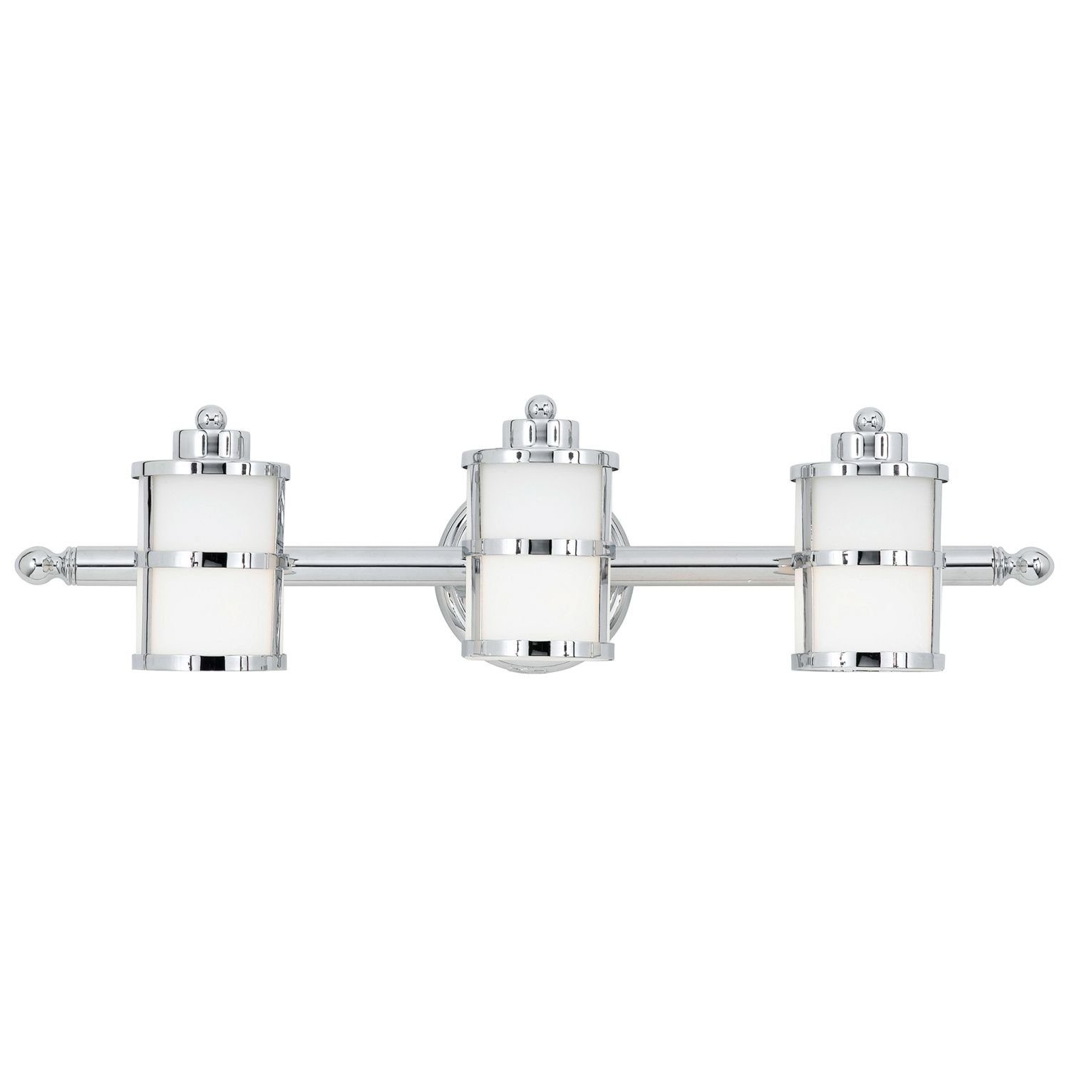 Licht-Erlebnisse Wandleuchte ENISA, Warmweiß, Wandlampe IP44 Weiß Chrom G9 Glas Metall 3000 K 960 lm Jugendstil