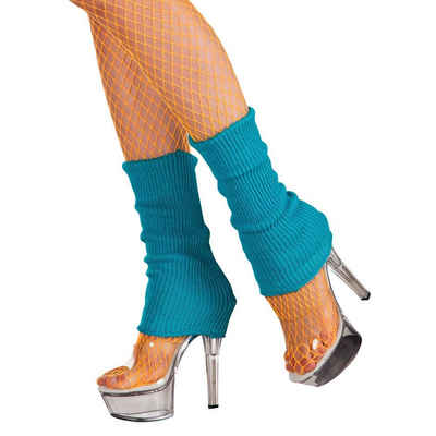 Boland Kostüm Retro-Beinstulpen hellblau, Für warme Knöchel und einen heißen Look: 80er Retro Stulpen